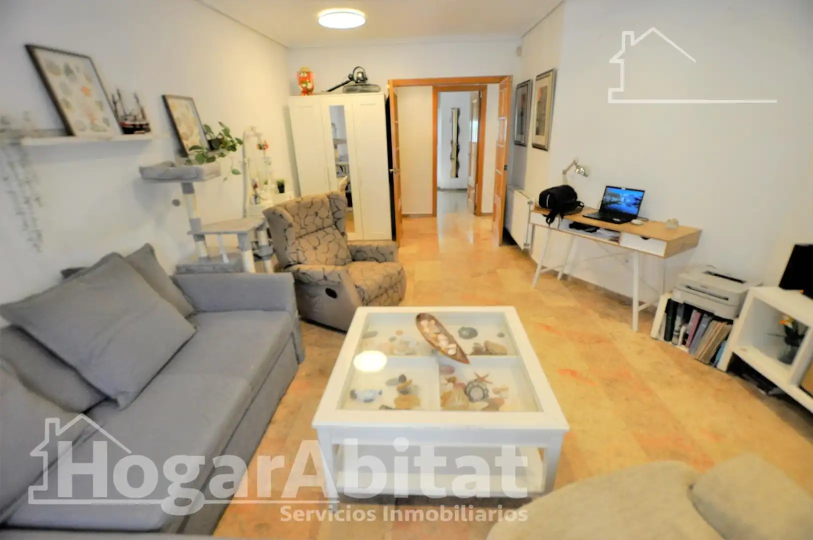 Wohnzimmer von Wohnung zum Verkauf in Valencia mit Klimaanlage, Heizung und Terrasse