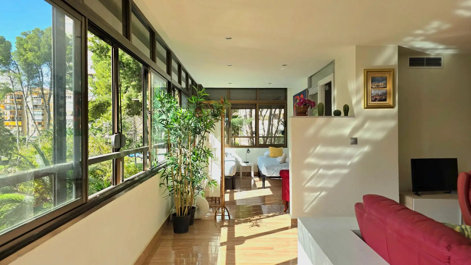 Wohnzimmer von Wohnungen zum Verkauf in Torremolinos mit Privatgarten, Möbliert und Gemeinschaftspool