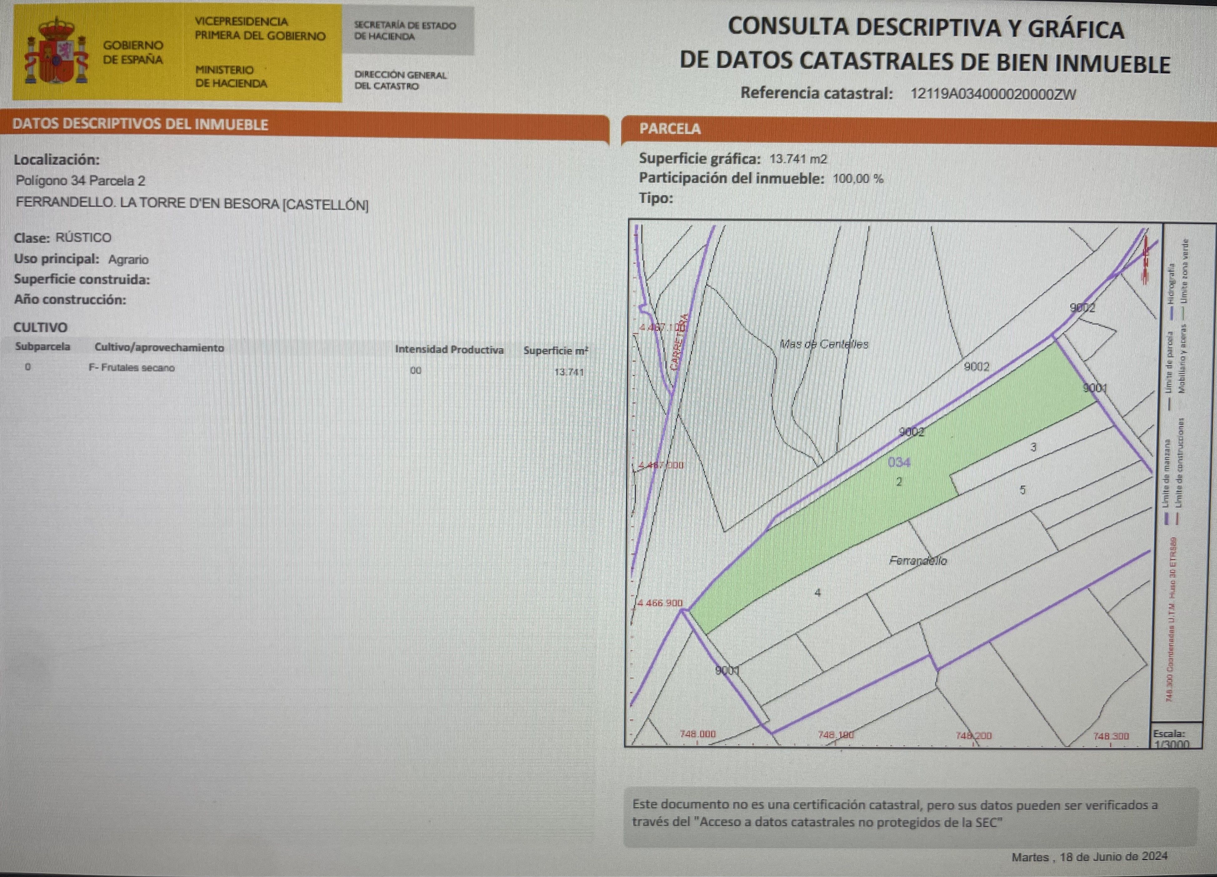 Land for sale in La Torre d'En Besora