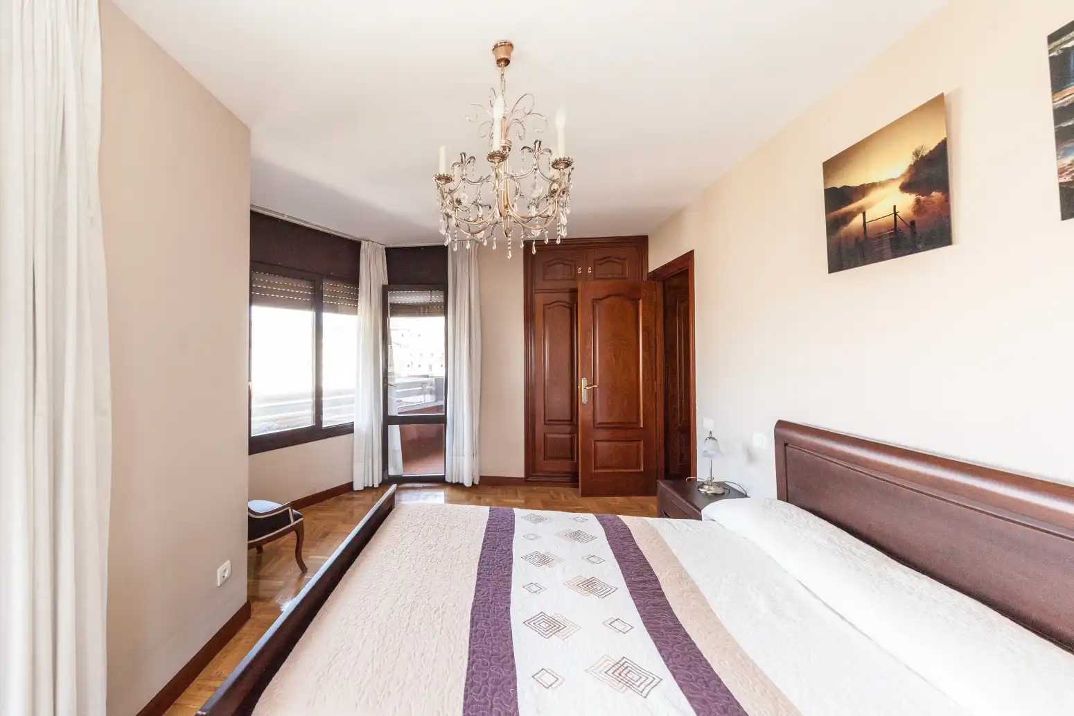 Bedroom of Flat for sale in Gijón   with Heating, Parquet flooring and Terrace
