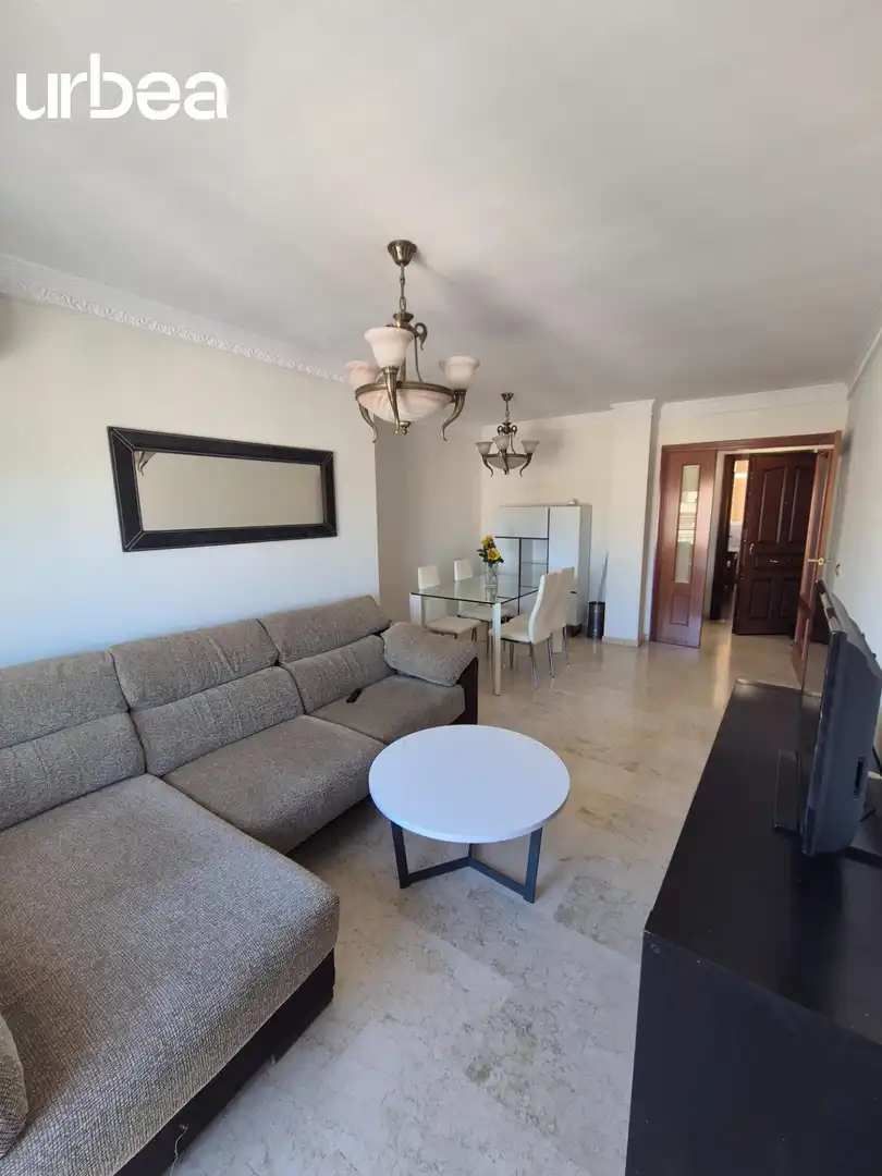 Sala de estar de Piso de alquiler en Málaga con Calefacción, Amueblado y Balcón