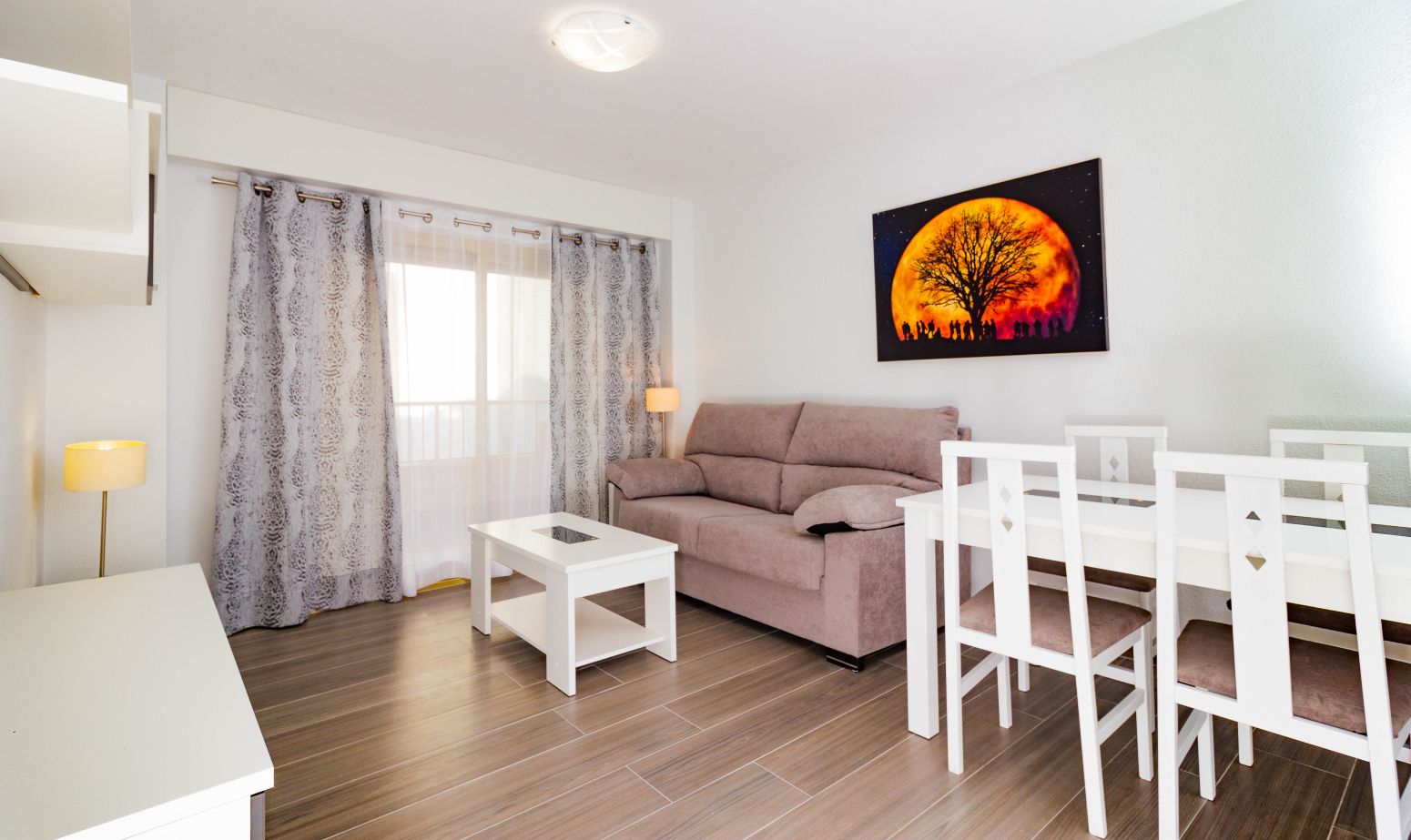 Living room of Flat to rent in Gandia  with Swimming Pool, Furnished and Balcony