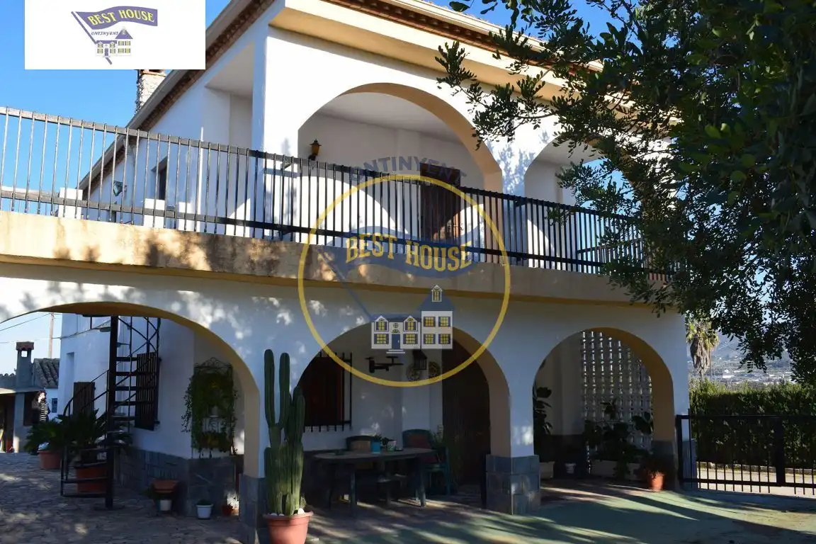Vista exterior de Casa o chalet en venta en Ontinyent con Aire acondicionado, Jardín privado y Terraza