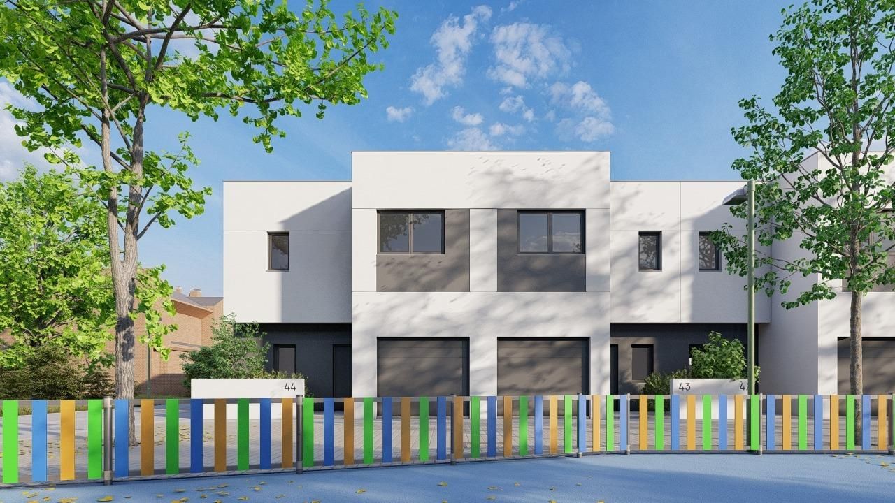 Exterior view of Single-family semi-detached for sale in Burgos Capital  with Heating and Private garden