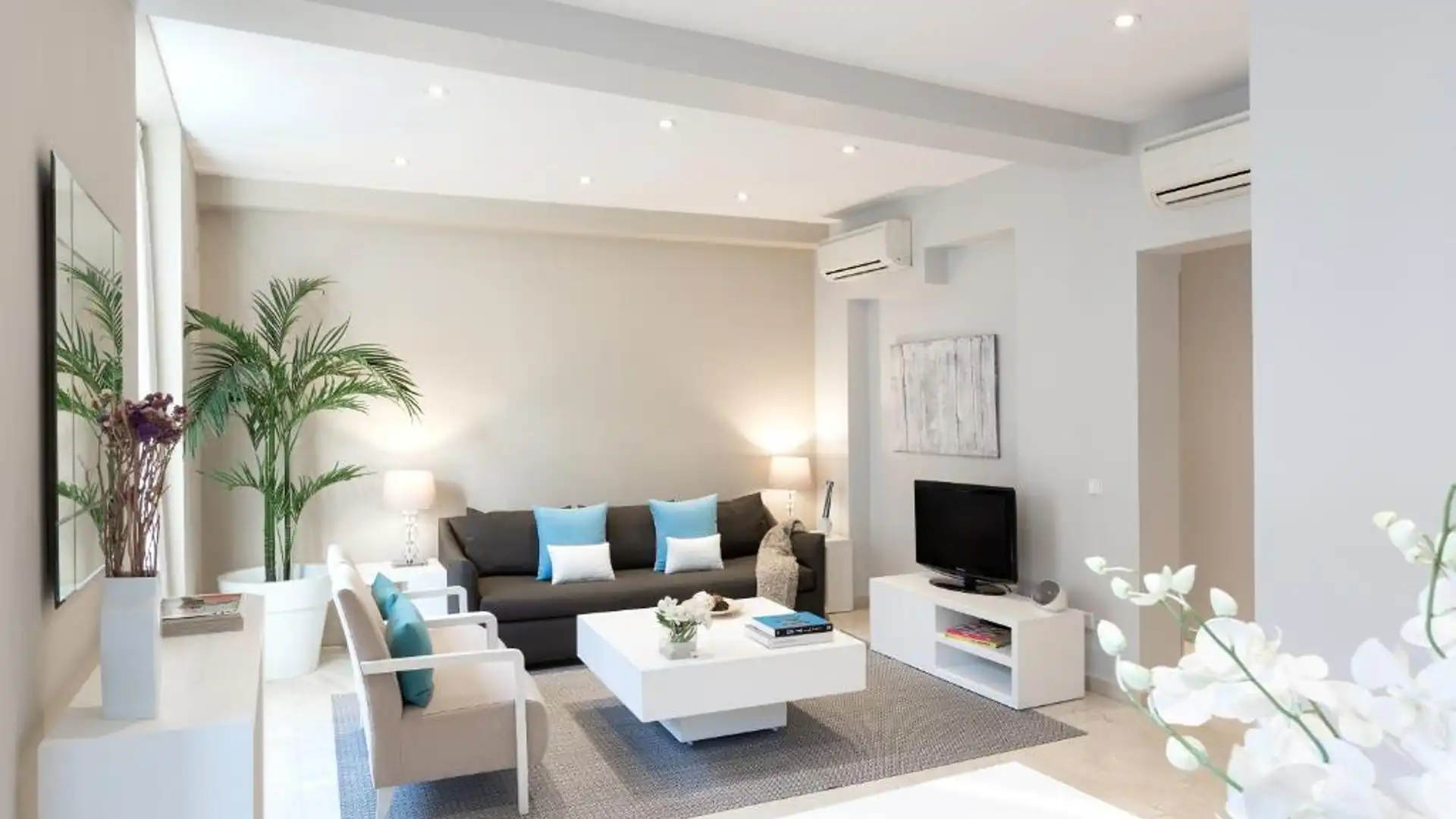 Sala de estar de Estudio de alquiler en  Cádiz Capital con Amueblado y Se aceptan mascotas