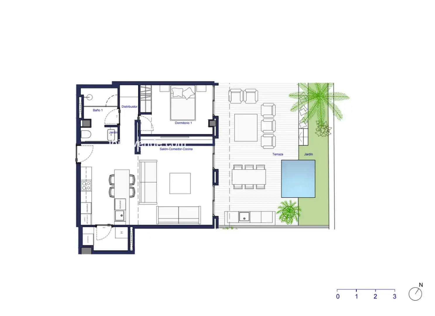 Wohnung mit Pool zum Verkauf in Joaquin Gadea, imagen 25