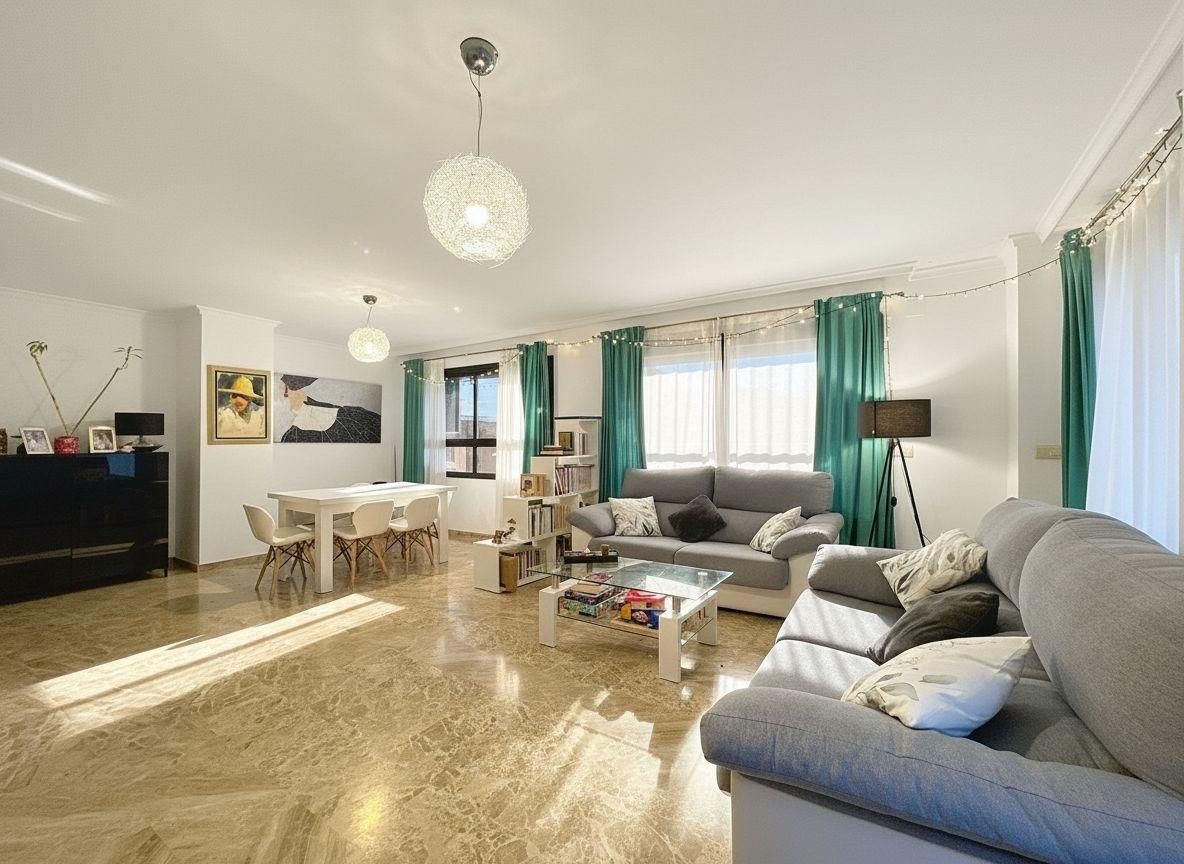 Sala d'estar de Pis en venda en  Valencia Capital amb Jardí privat, Terrassa i Balcó