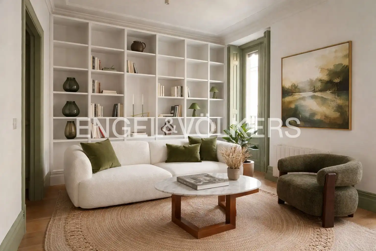 Wohnzimmer von Wohnung zur Miete in Madrid mit Klimaanlage, Heizung und Möbliert