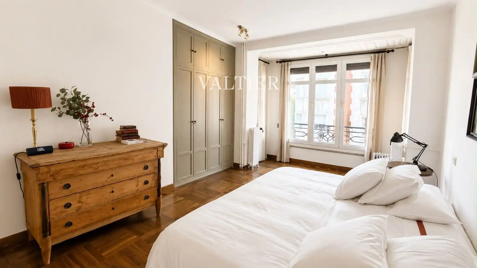 Schlafzimmer von Wohnung zur Miete in Madrid mit Klimaanlage, Heizung und Terrasse