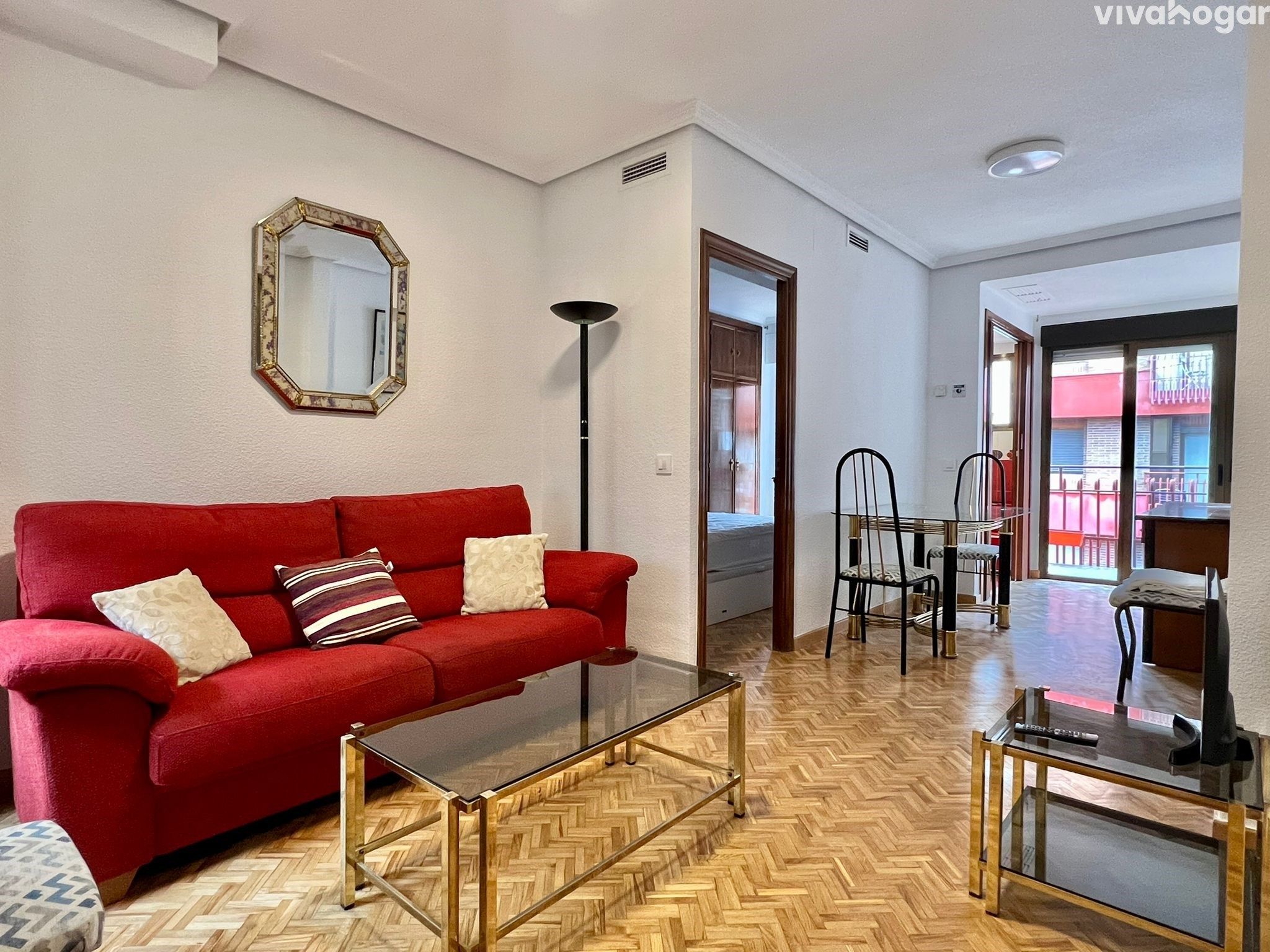 Sala d'estar de Pis de lloguer en  Madrid Capital amb Aire condicionat, Calefacció i Terrassa