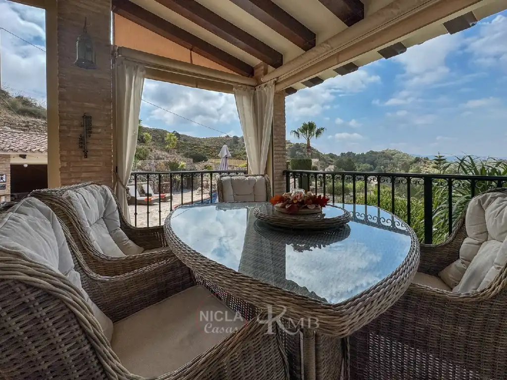 Terrassa de Casa o xalet en venda en Bédar amb Aire condicionat, Jardí privat i Terrassa