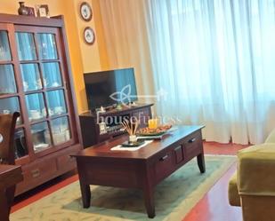 Living room of Flat for sale in Ferrol  with Heating, Terrace and Furnished