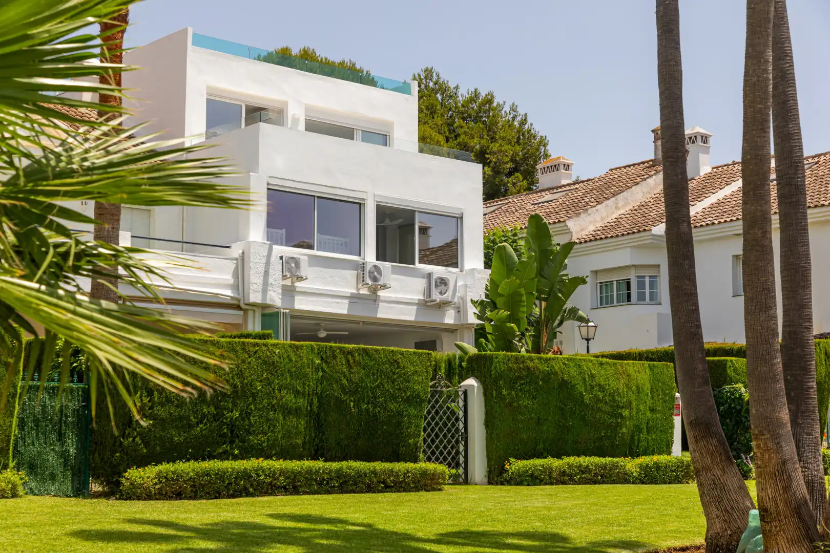 Garden of Detached homes for rent in Estepona  with Air Conditioner, Private garden and Terrace
