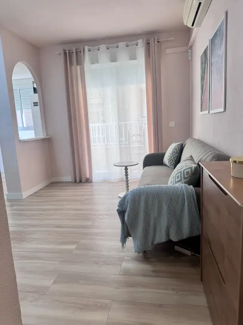 Living room of Flat for rent in Torrevieja  with Air Conditioner, Terrace and Furnished
