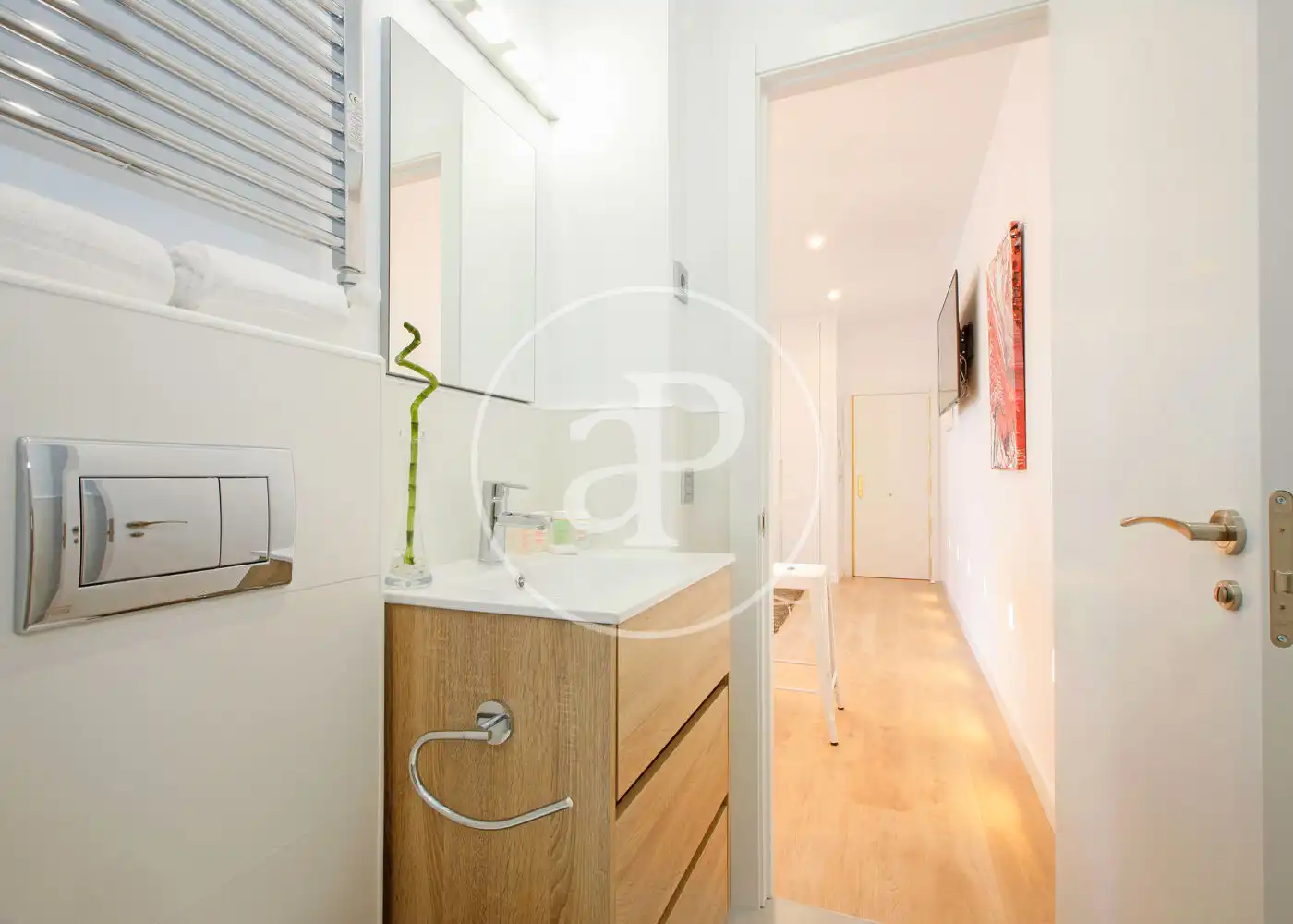 Baño de Piso de alquiler en Madrid con Aire acondicionado, Calefacción y Amueblado