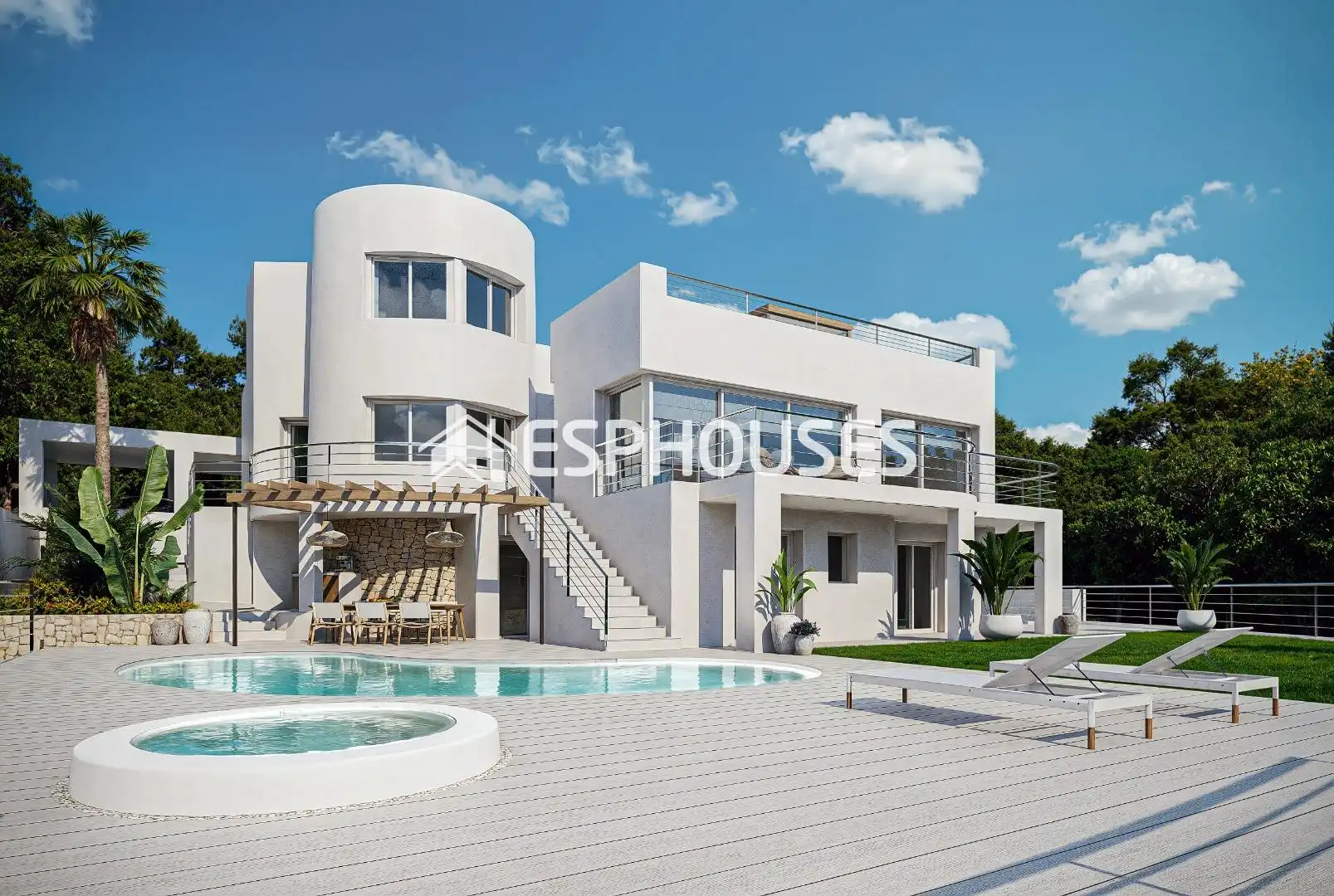 Vista exterior de Casa o chalet en venta en Altea con Aire acondicionado, Piscina y Balcón
