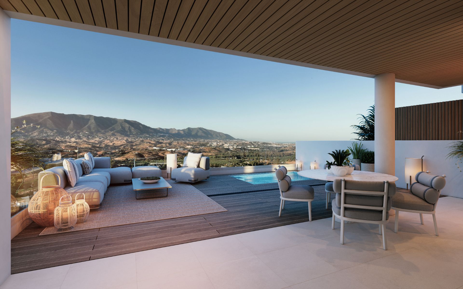 Terraza de Planta baja en venta en Mijas con Aire acondicionado, Calefacción y Jardín privado