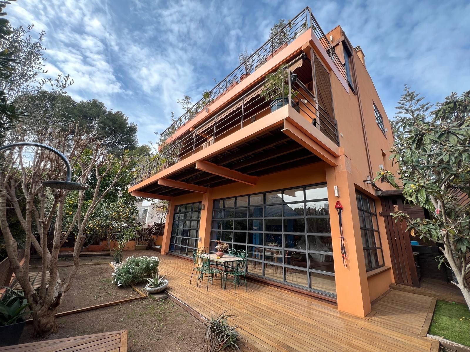 Exterior view of House or chalet for sale in Castelldefels  with Air Conditioner, Heating and Private garden
