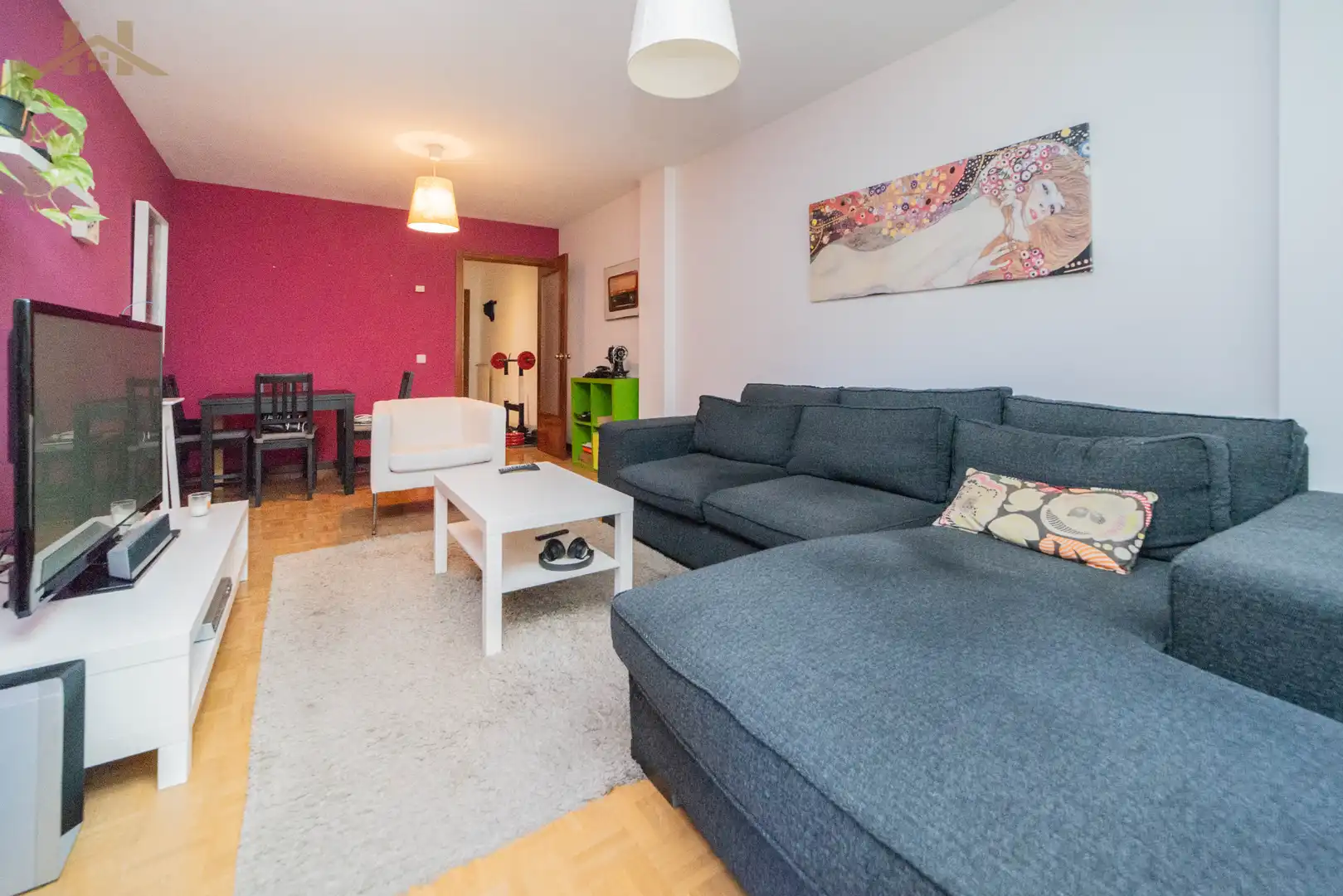 Sala d'estar de Pis en venda en Galapagar amb Calefacció, Parquet i Terrassa