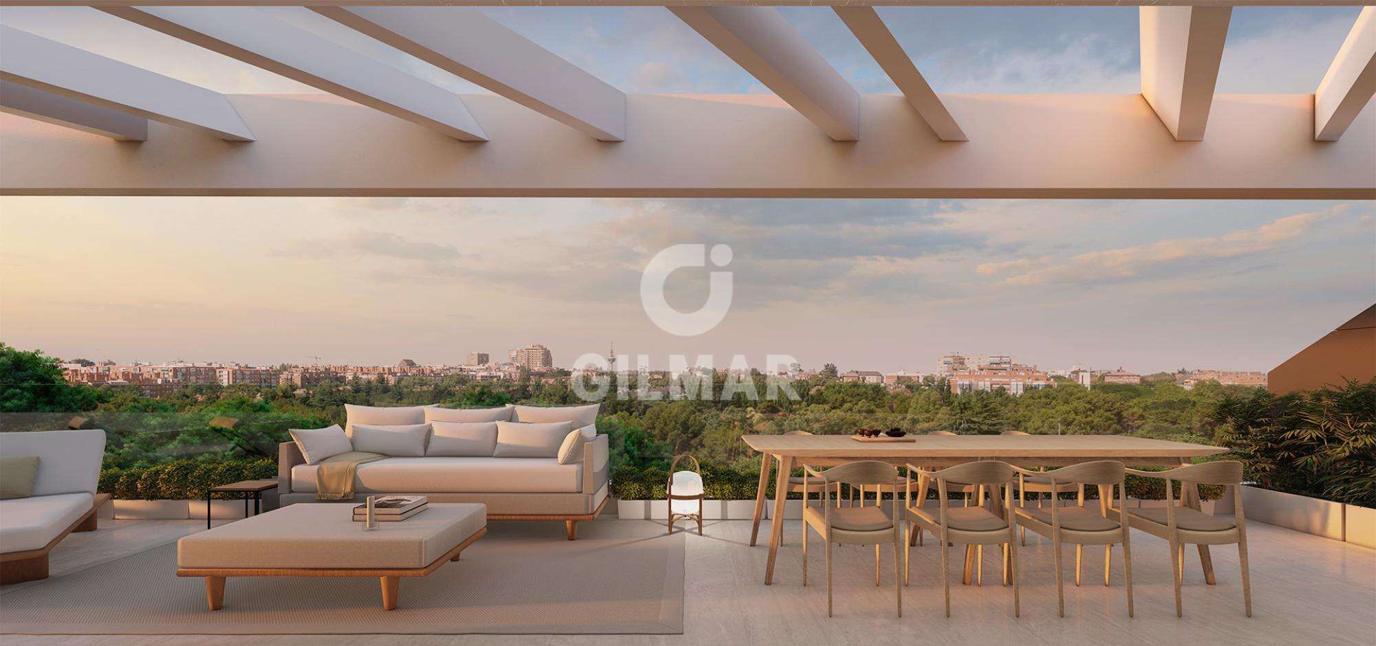 Terrace of Flat for sale in  Madrid Capital  with Heating, Private garden and Storage room