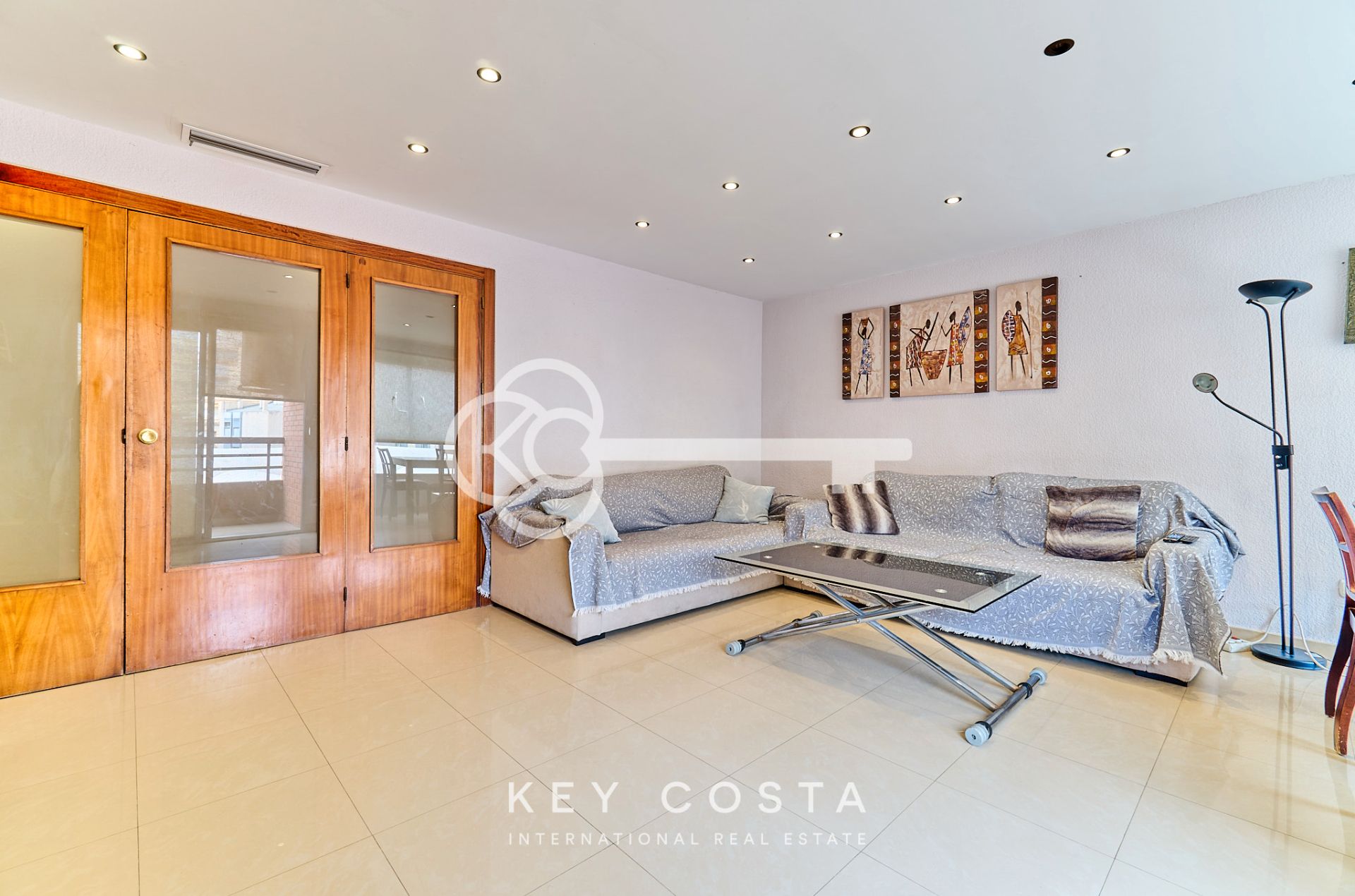 Living room of Flat for sale in Alicante / Alacant  with Air Conditioner, Furnished and Oven