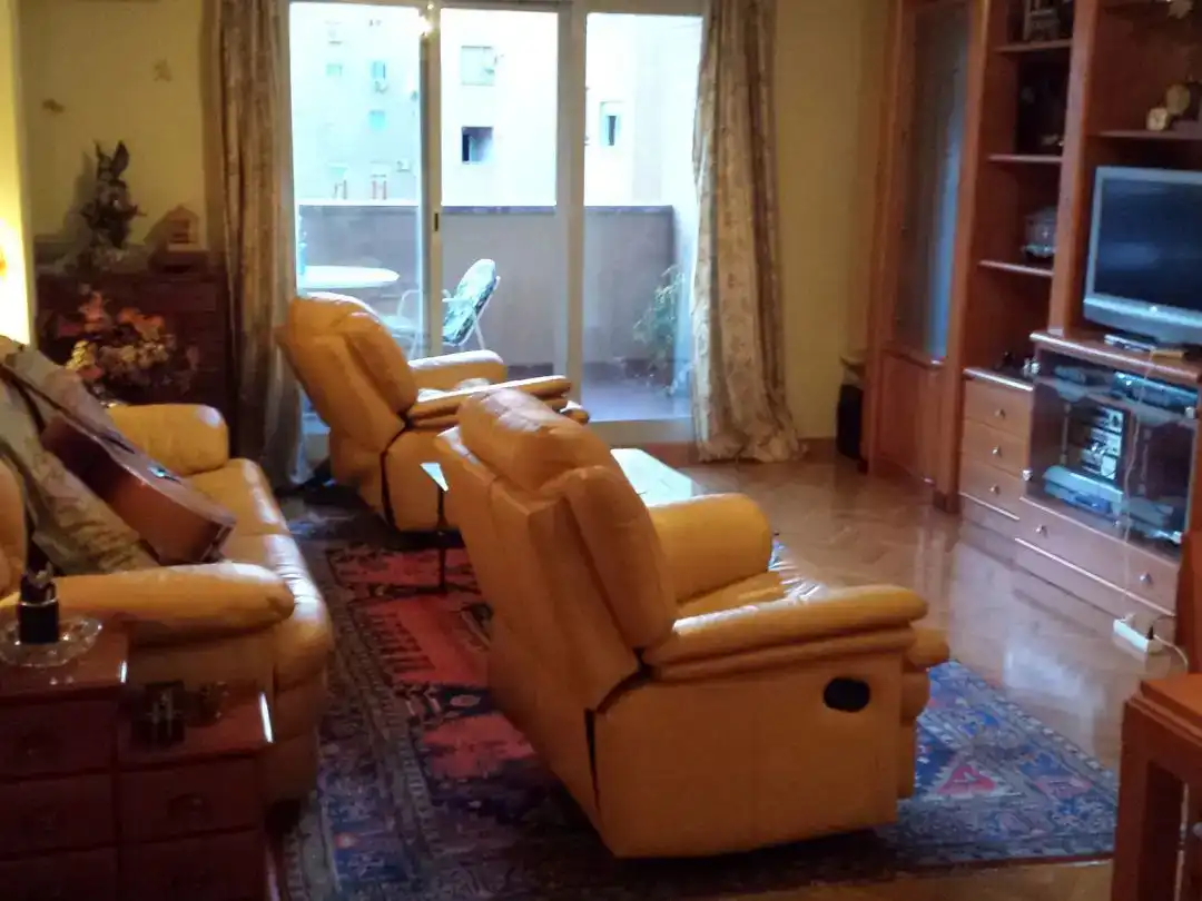 Wohnzimmer von Wohnung zur Miete in  Madrid Capital mit Klimaanlage und Schwimmbad