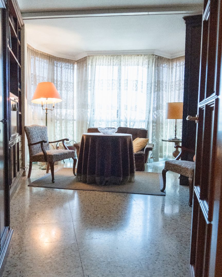 Living room of Flat for sale in  Lleida Capital  with Air Conditioner, Heating and Furnished