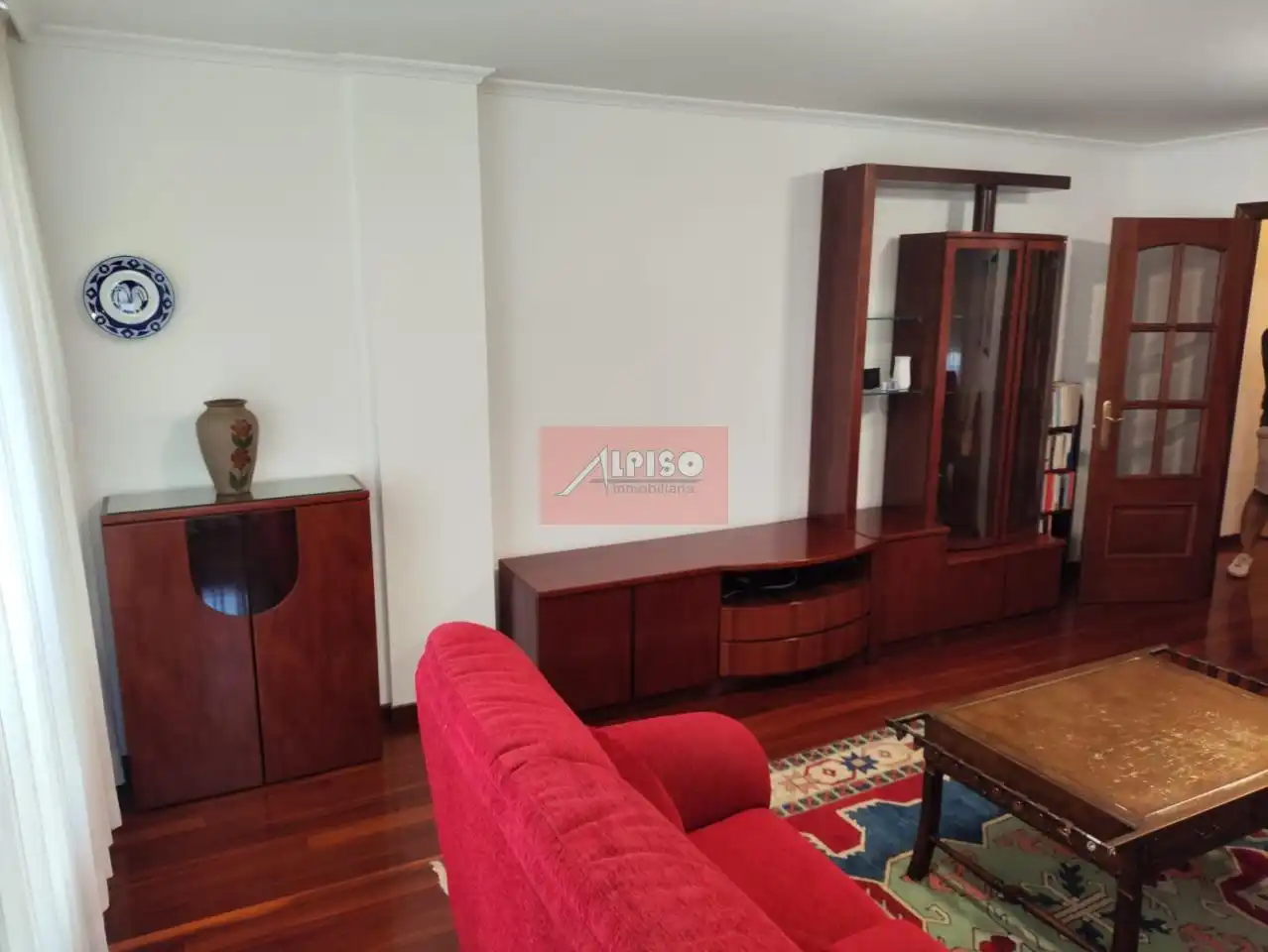 Sala d'estar de Pis de lloguer en Ourense Capital  amb Calefacció, Moblat i Balcó