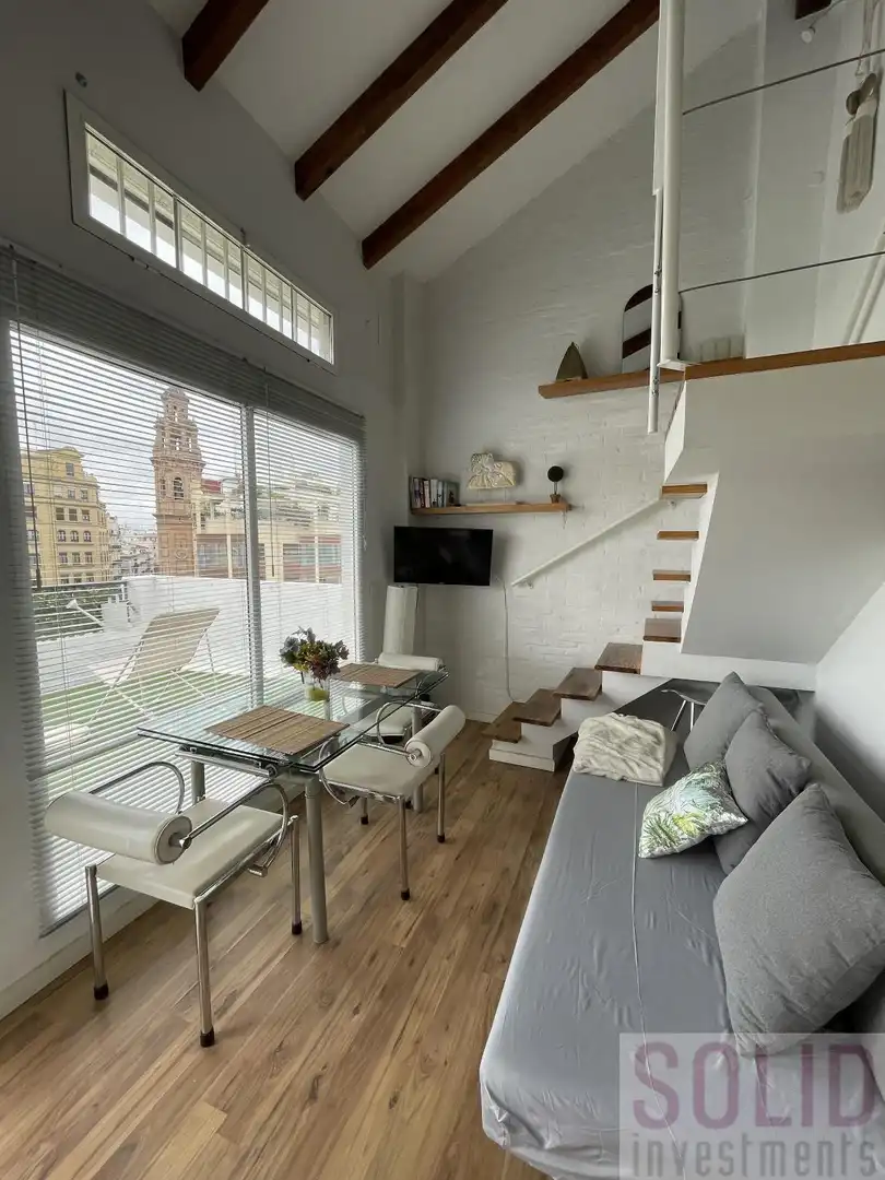 Sala de estar de Ático en venta en Valencia con Terraza