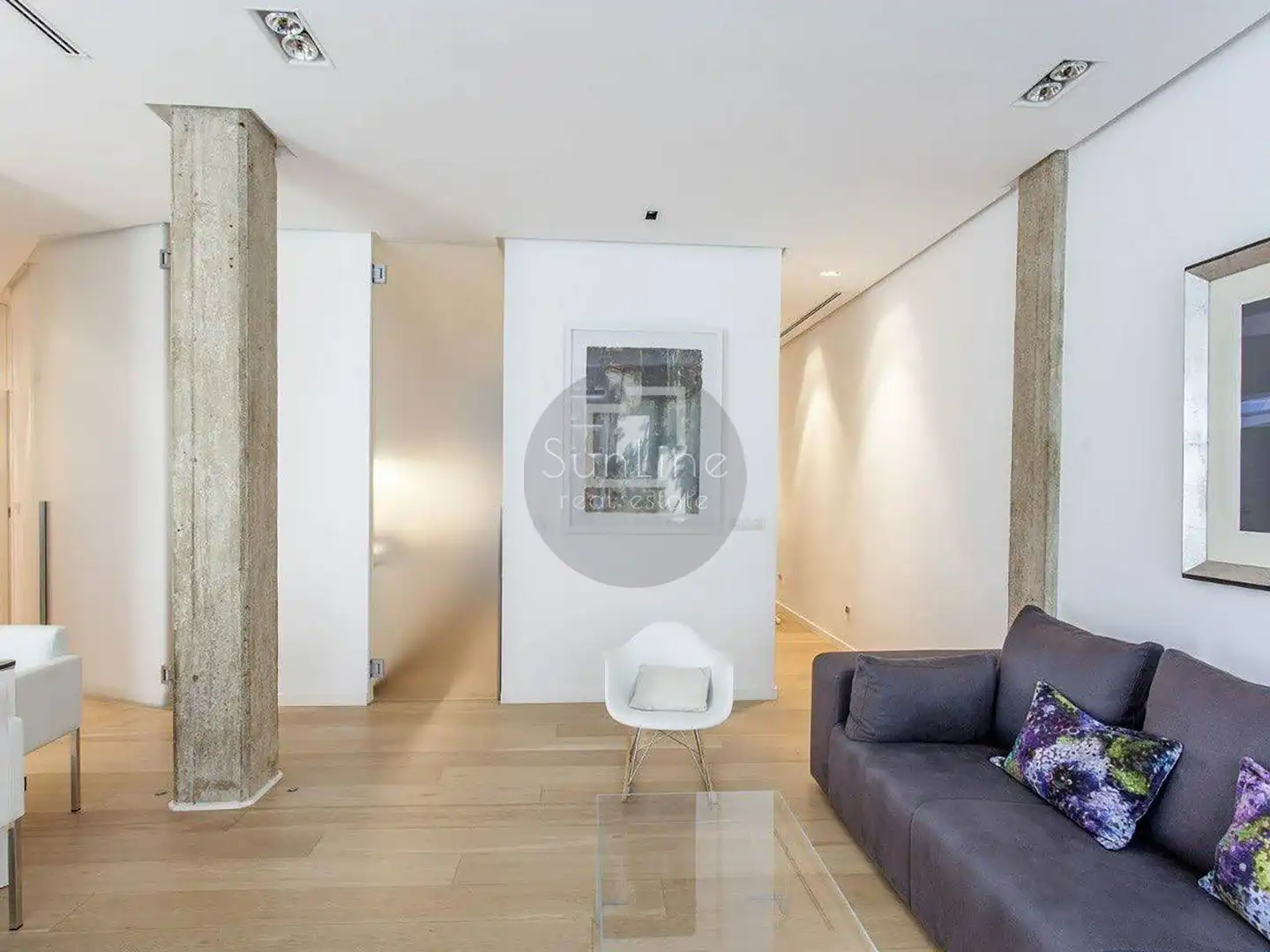 Living room of Flat for rent in Valencia  with Air Conditioner, Furnished and Pets allowed