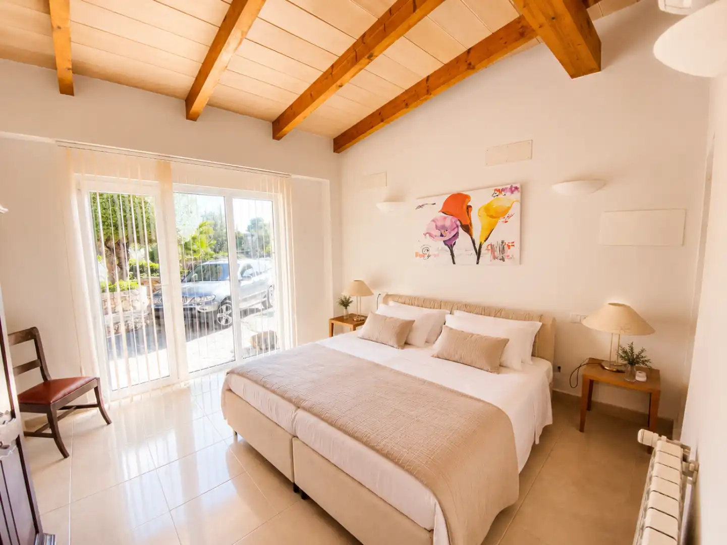 Schlafzimmer von Haus oder Chalet zur Miete in Porreres mit Klimaanlage, Heizung und Terrasse