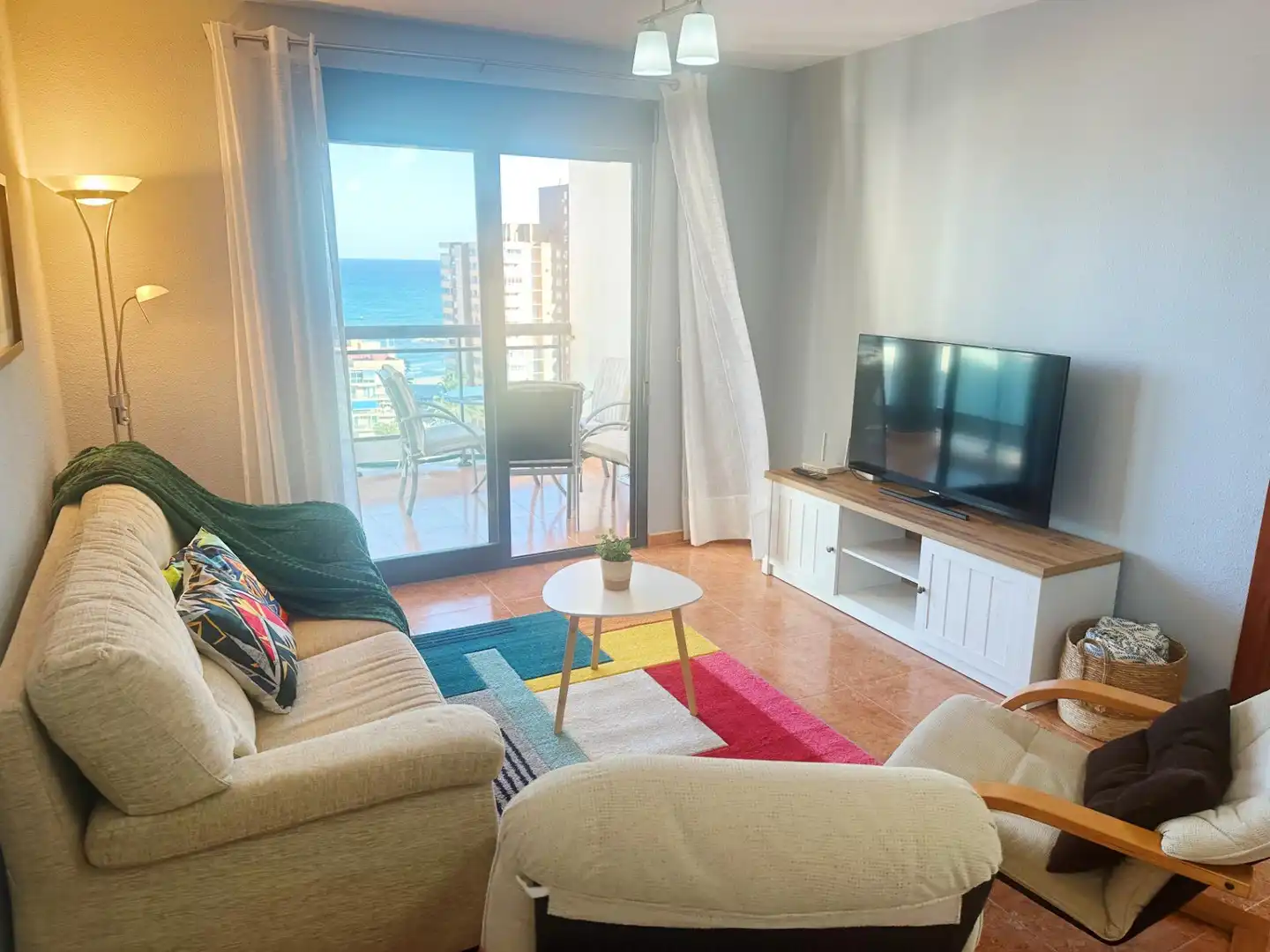 Living room of Apartments for rent in El Campello  with Air Conditioner, Heating and Private garden