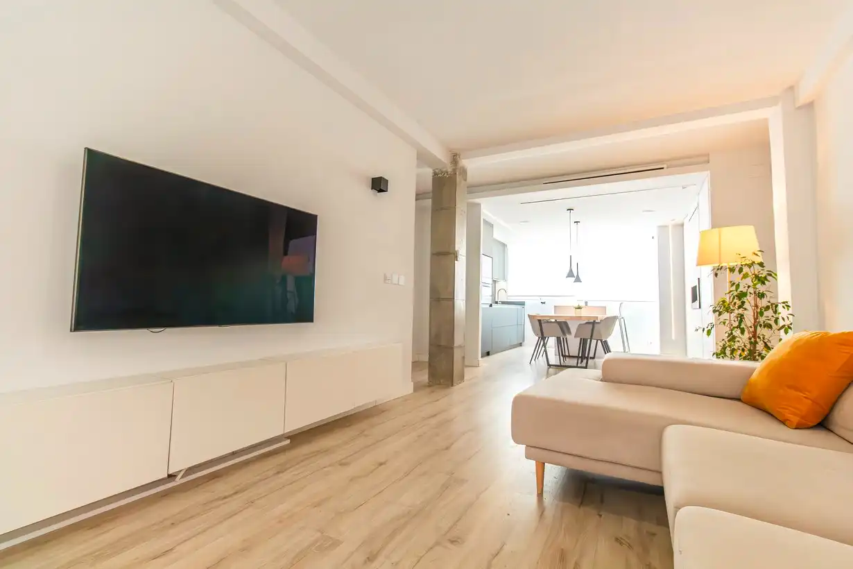 Sala de estar de Piso de alquiler en Madrid con Aire acondicionado, Calefacción y Terraza