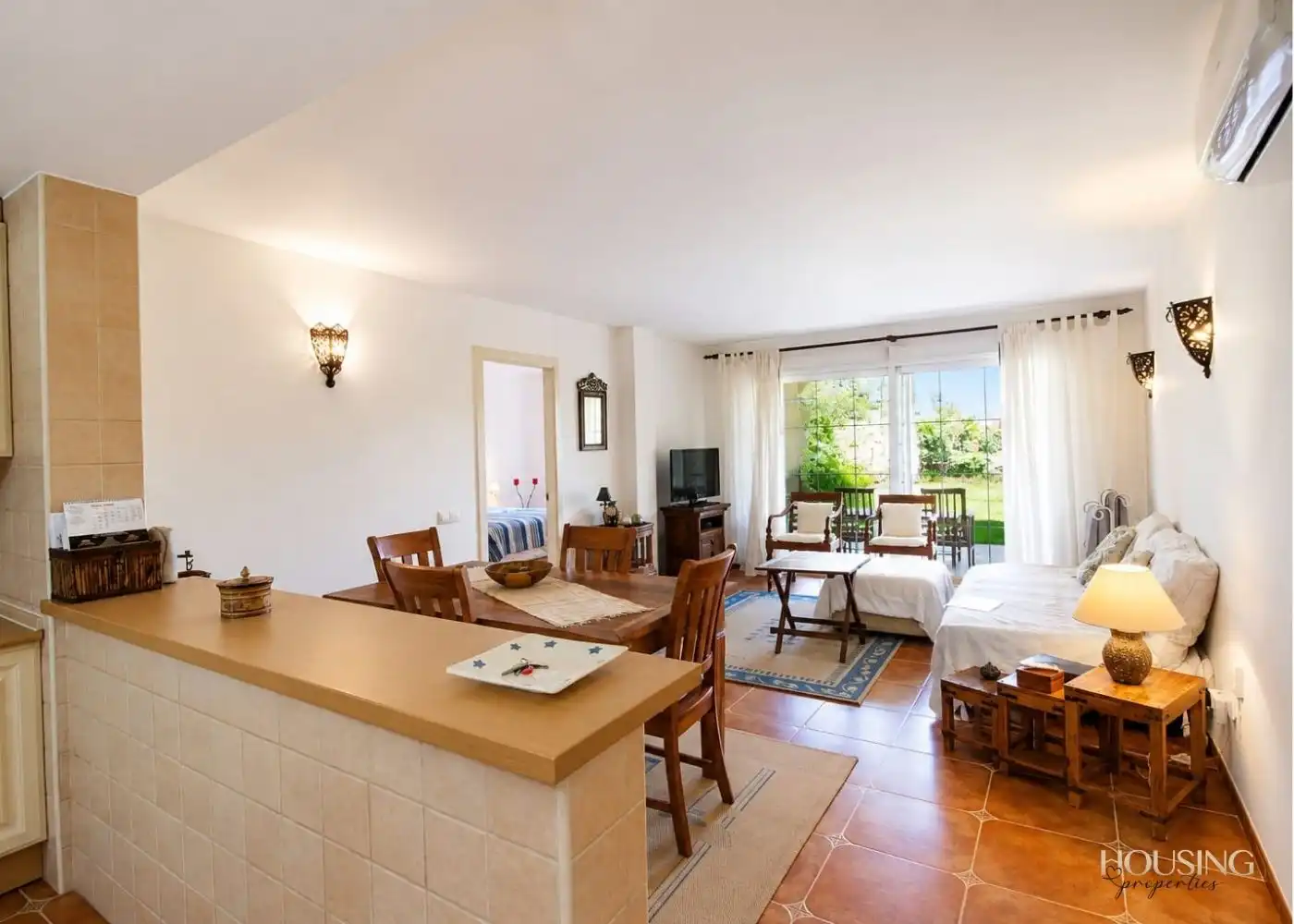 Sala d'estar de Planta baixa de lloguer en Llucmajor amb Aire condicionat, Jardí privat i Terrassa
