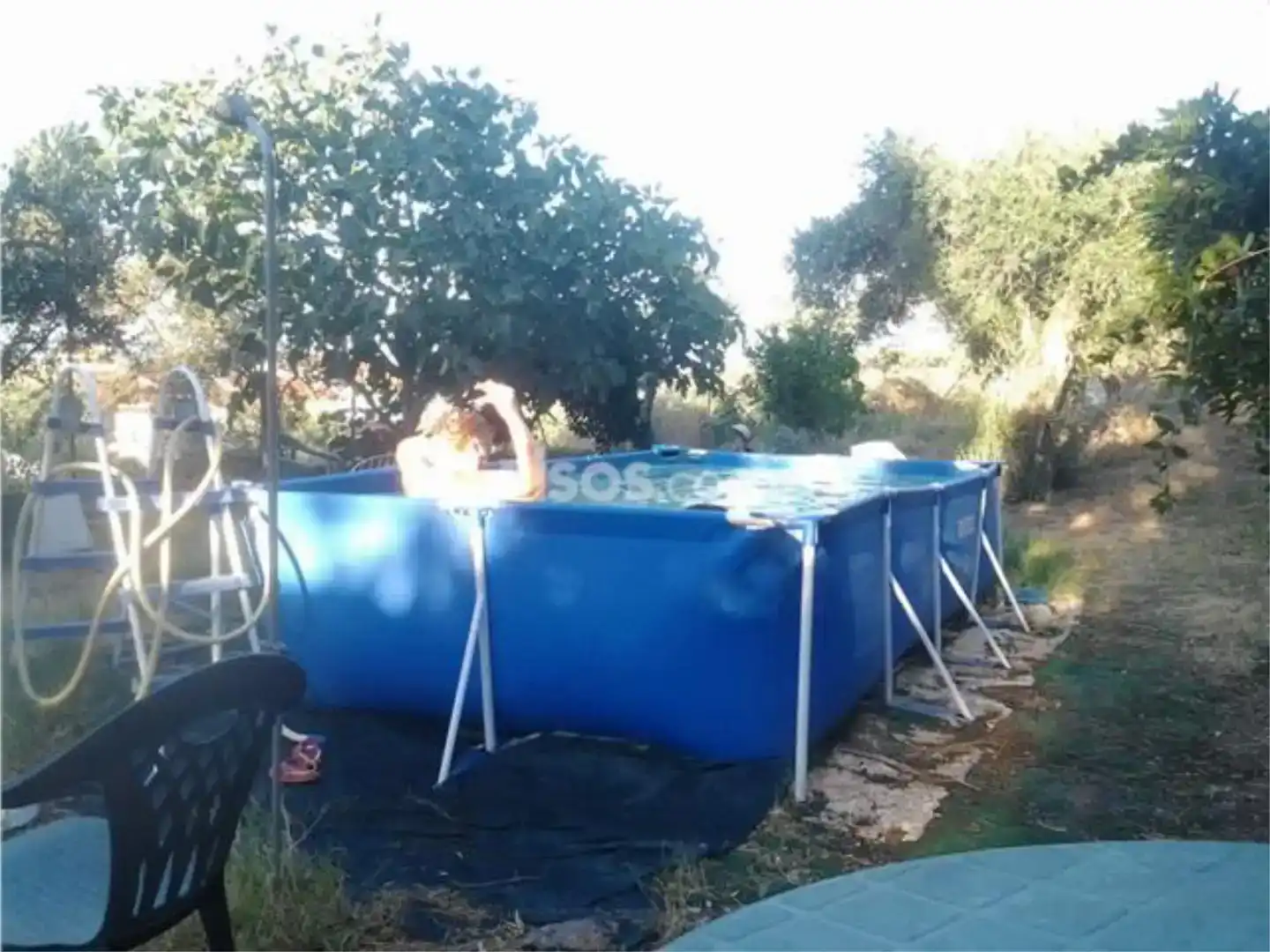 Piscina de Casa adosada de lloguer en La Codosera amb Jardí privat, Piscina i Moblat