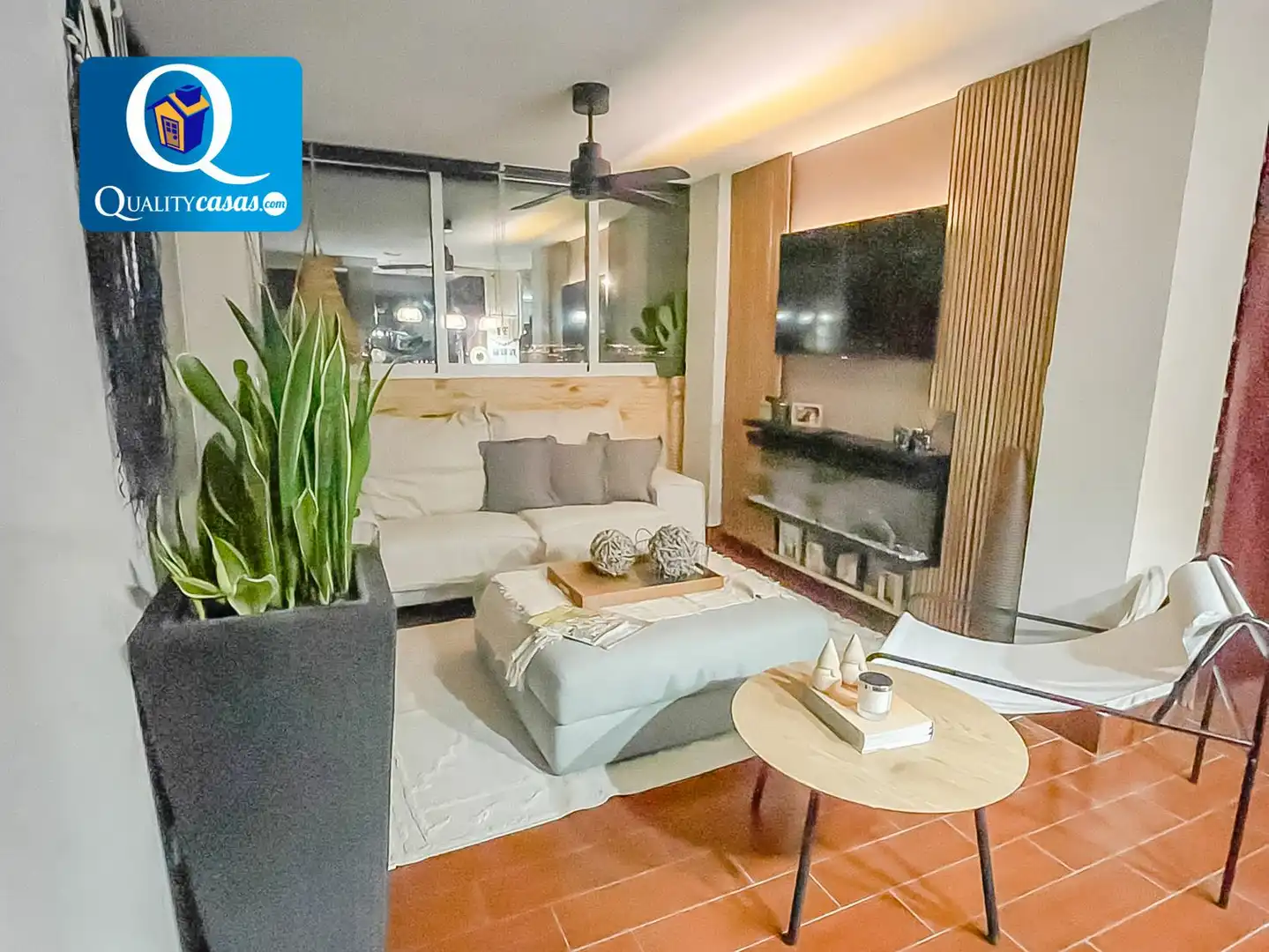 Wohnzimmer von Dachboden zur Miete in Mutxamel mit Klimaanlage, Terrasse und Gemeinschaftspool