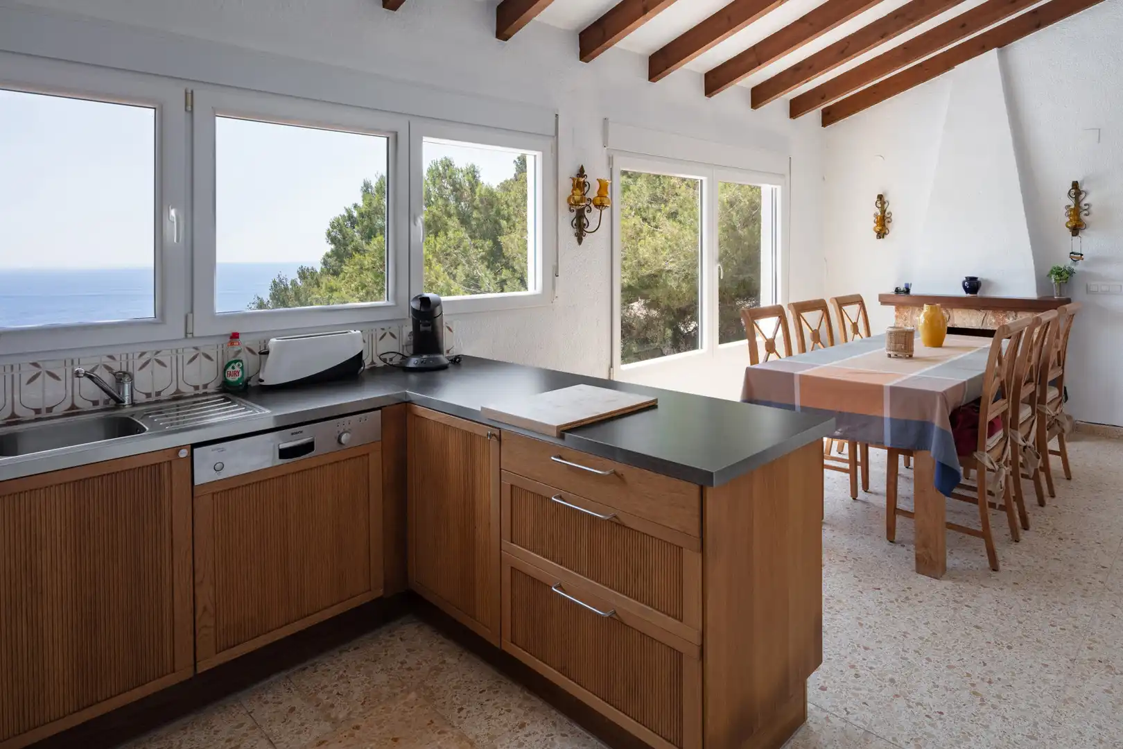 Cocina de Casa o chalet en venta en Jávea / Xàbia con Aire acondicionado, Jardín privado y Terraza