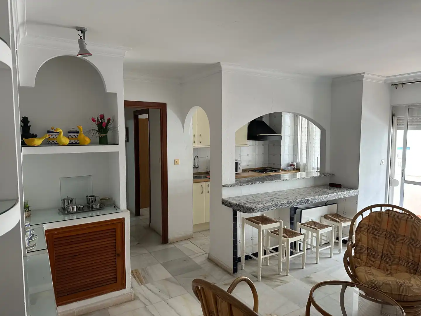 Cocina de Piso en venta en Benalmádena con Terraza, Trastero y Amueblado