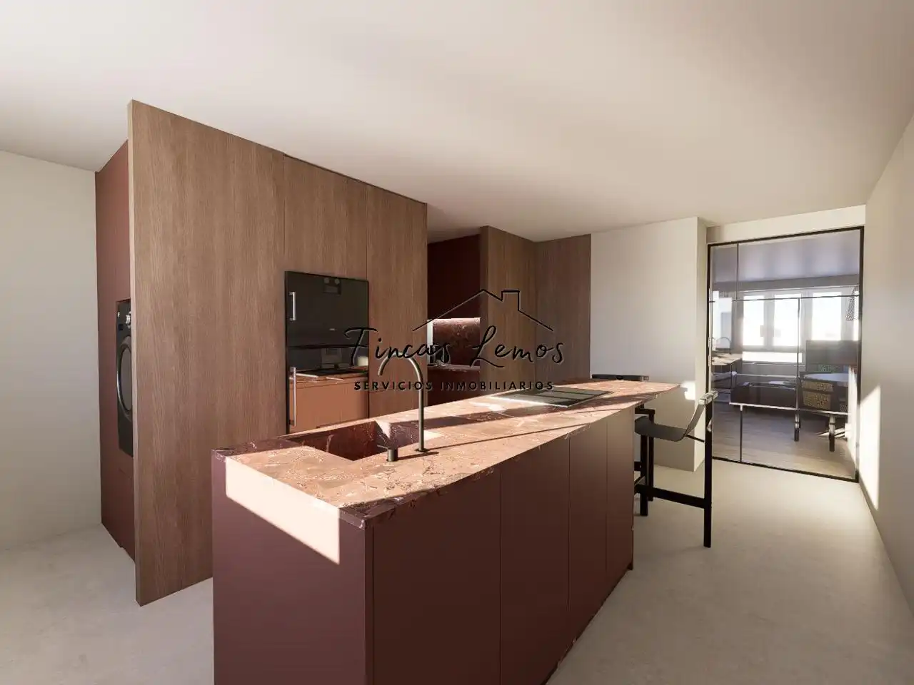 Kitchen of Flat for sale in Carballo  with Heating and Furnished