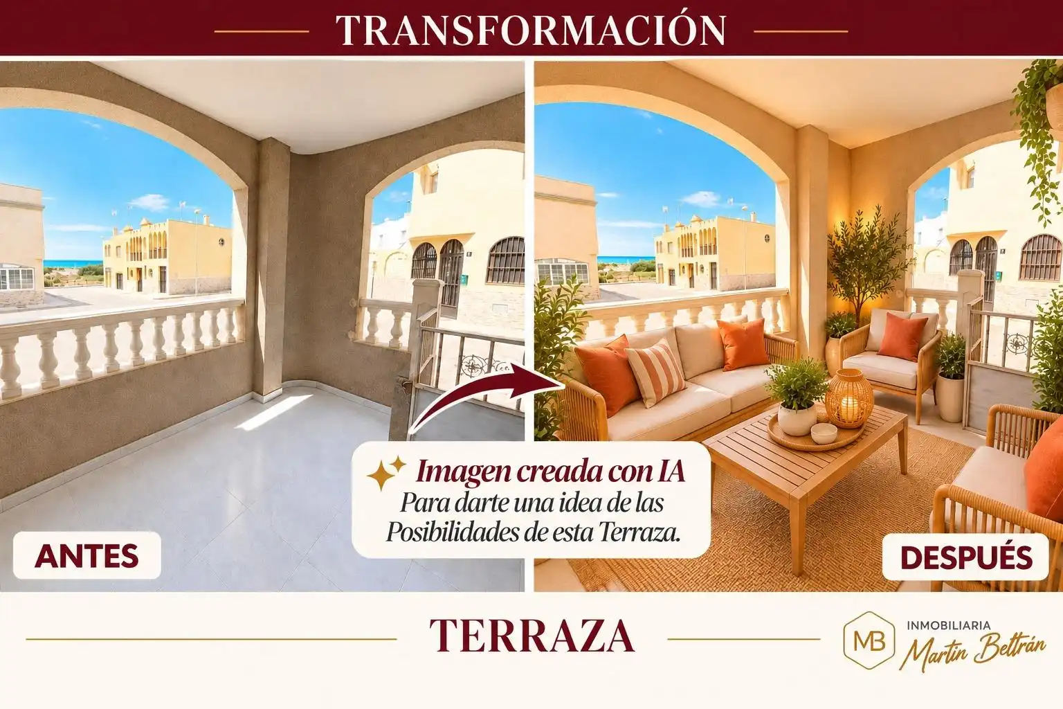 Casa con terraza en venta en Retamar