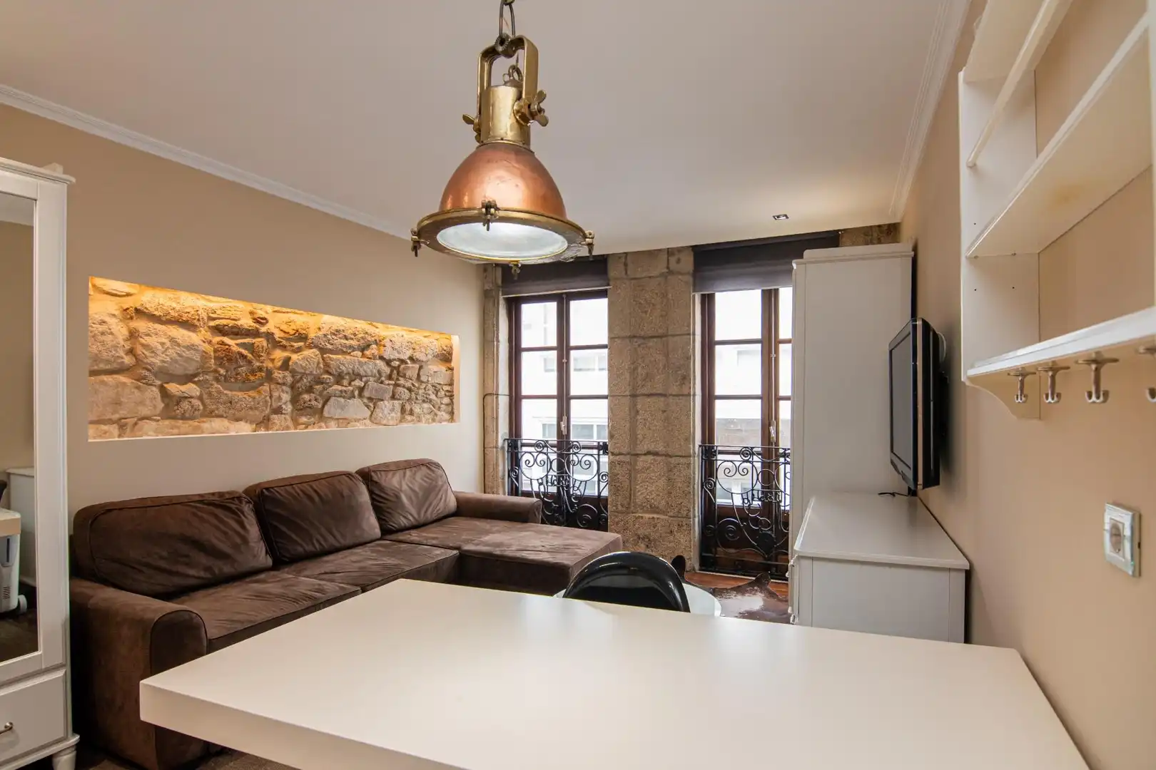 Wohnzimmer von Wohnungen zum Verkauf in A Coruña Capital  mit Heizung und Möbliert