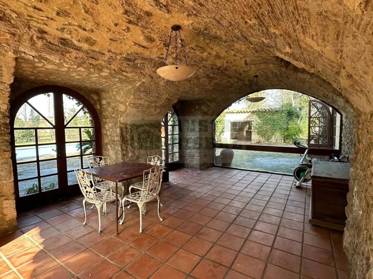 Terraza de Finca rústica en venta en Sant Joan de Mollet con Calefacción, Jardín privado y Terraza