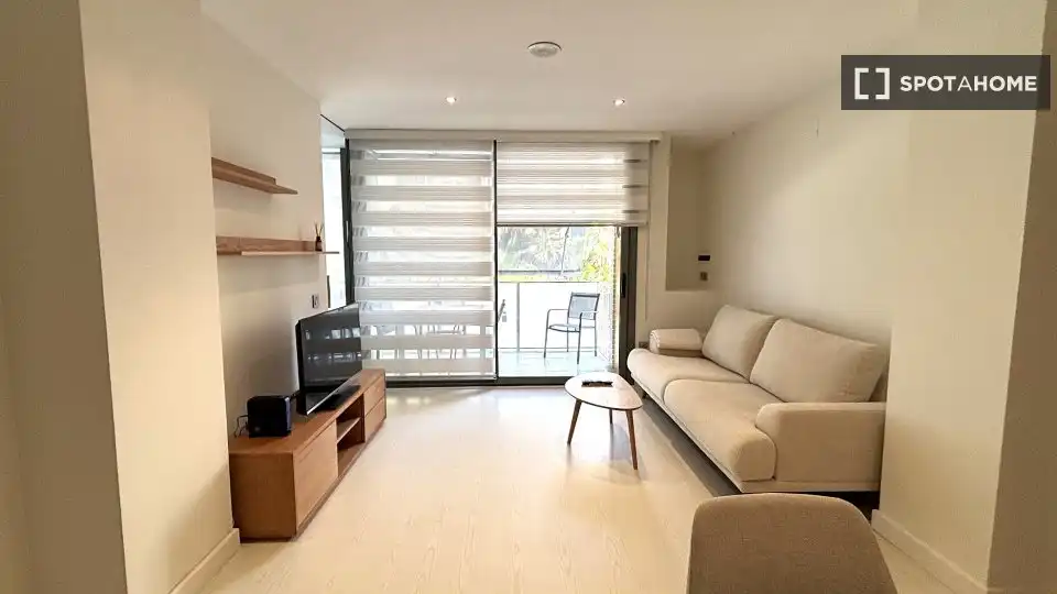 Wohnzimmer von Wohnung zur Miete in Sitges mit Klimaanlage, Heizung und Möbliert