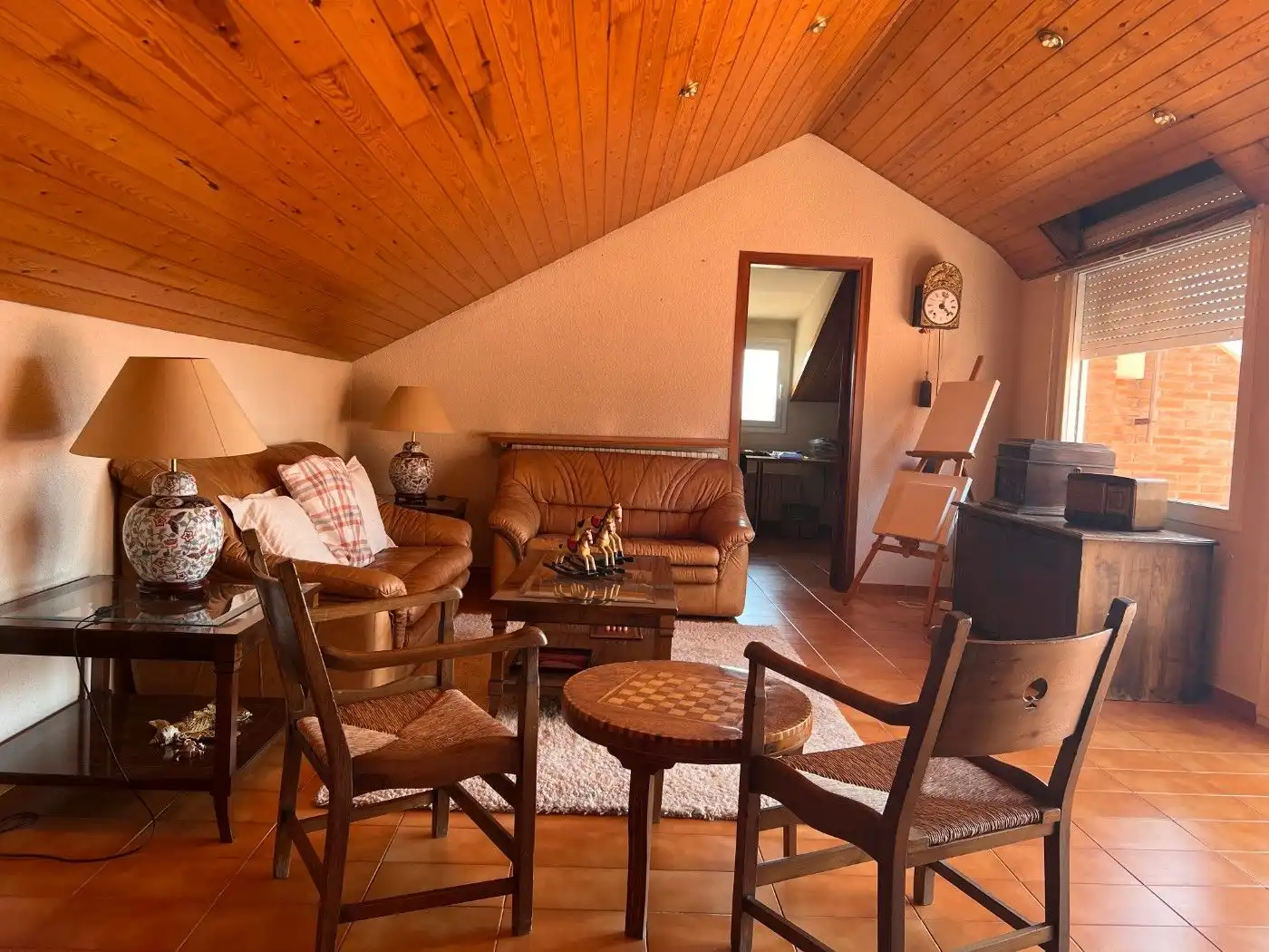 Sala d'estar de Casa o xalet en venda en Canovelles amb Aire condicionat, Calefacció i Jardí privat