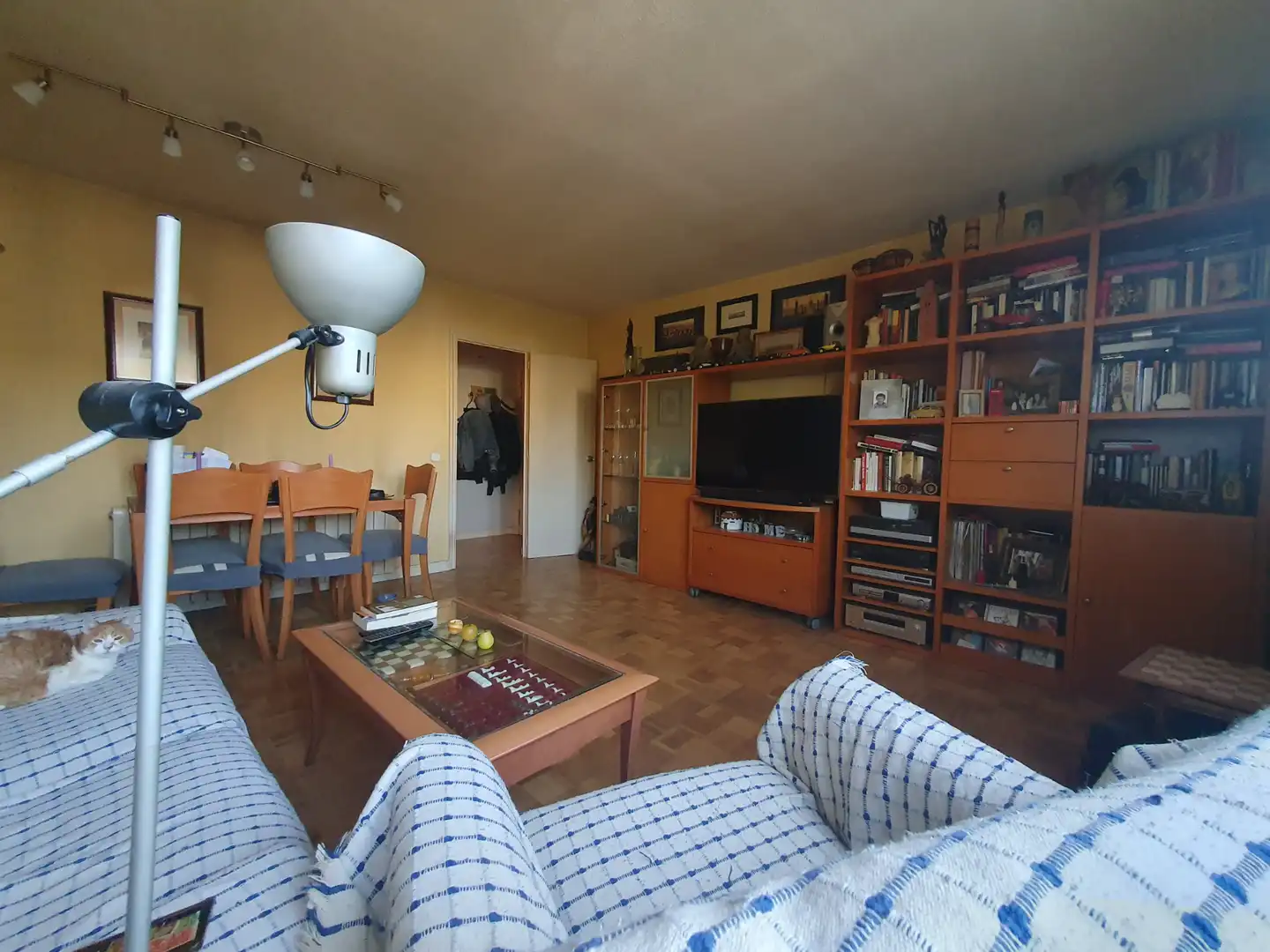 Sala d'estar de Pis en venda en San Sebastián de los Reyes amb Calefacció, Jardí privat i Moblat