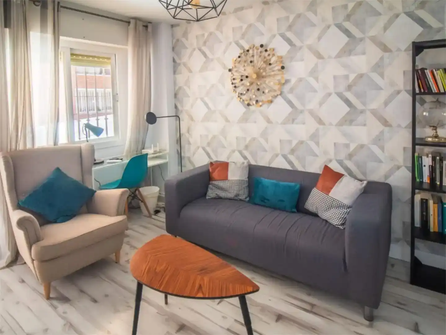 Wohnzimmer von Wohnung zur Miete in Málaga Capital mit Klimaanlage