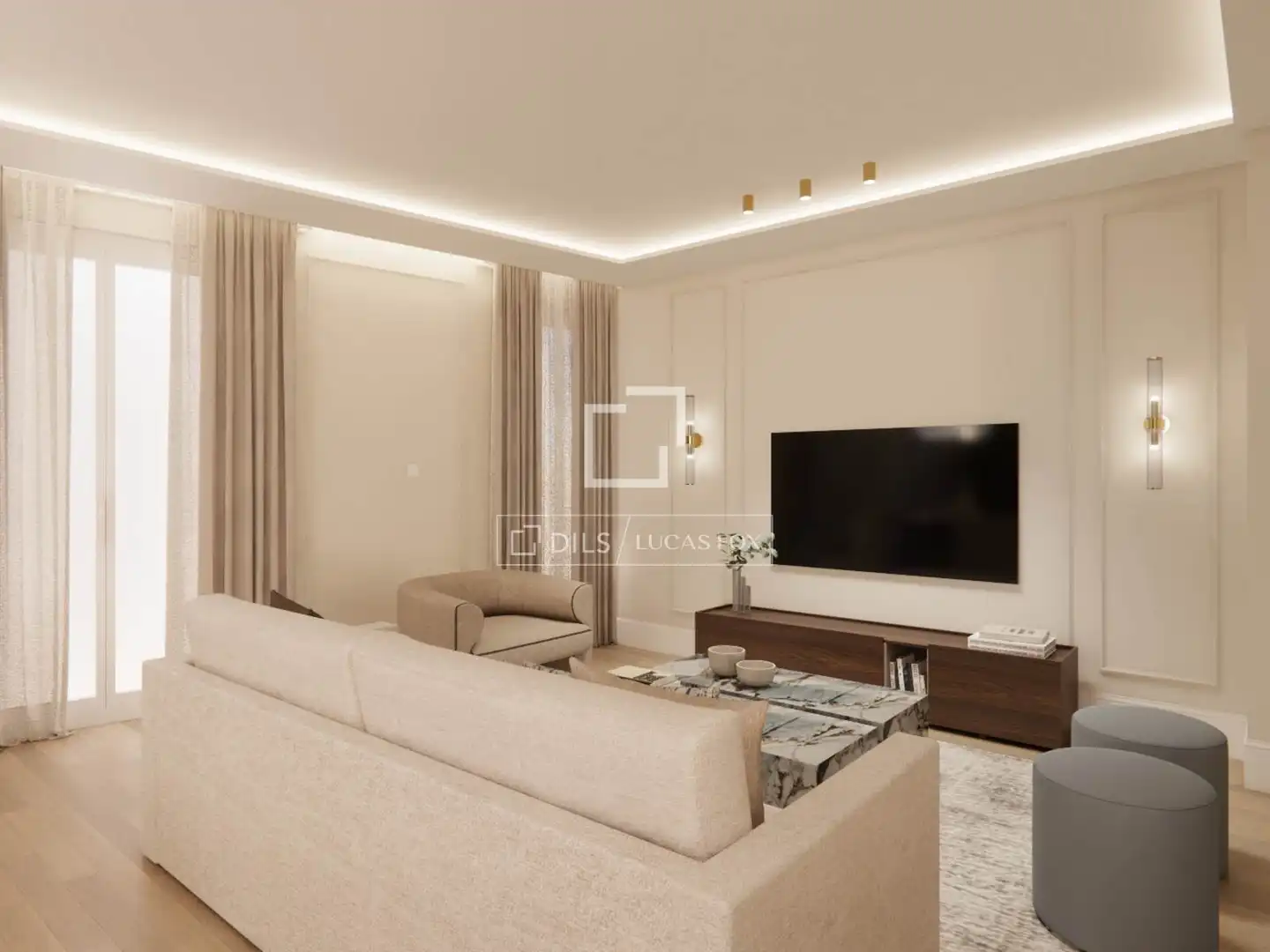 Sala de estar de Piso en venta en Madrid con Calefacción y Amueblado