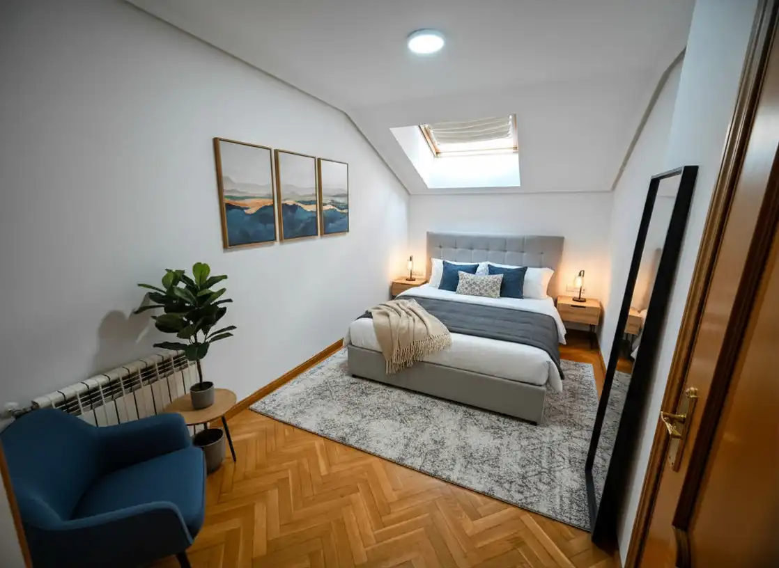 Schlafzimmer von Maisonette zum Verkauf in Arroyomolinos (Madrid) mit Klimaanlage, Heizung und Privatgarten