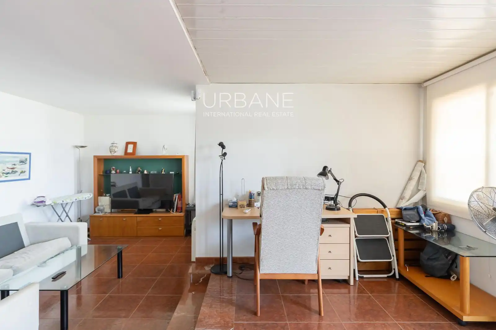 Sala de estar de Ático en venta en Barcelona con Aire acondicionado, Calefacción y Terraza