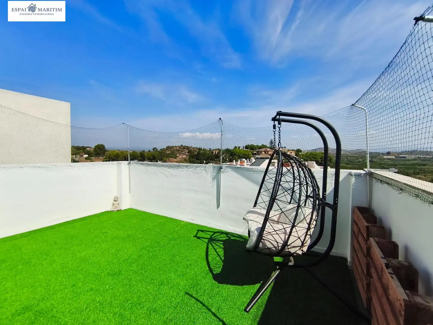 Terrasse von Dachboden zum Verkauf in Vilamarxant mit Klimaanlage, Terrasse und Ofen